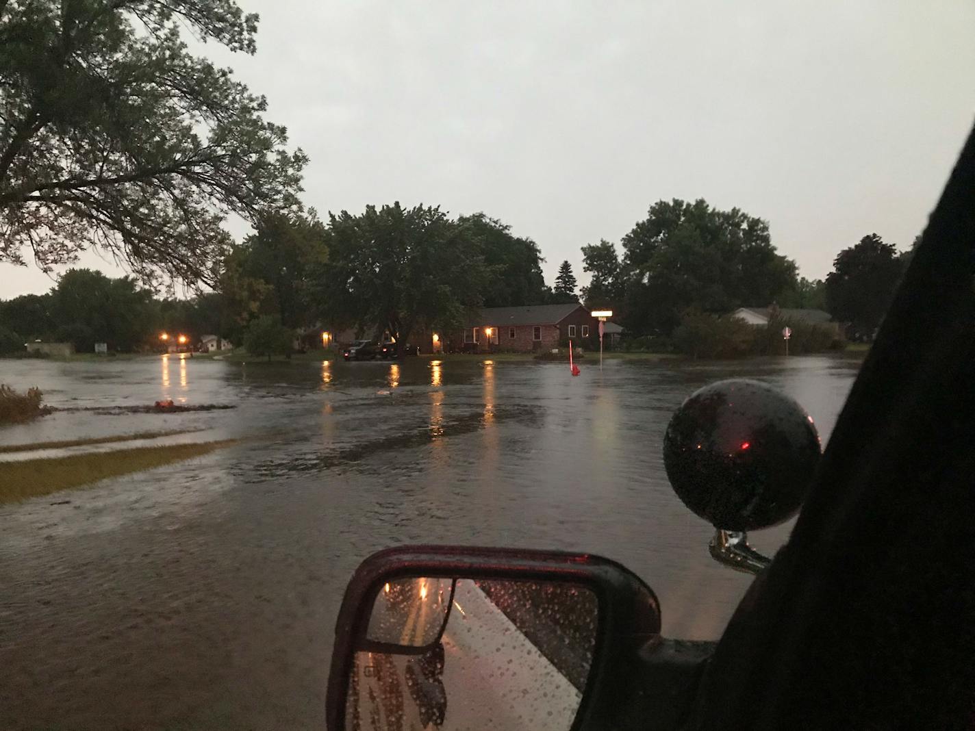 Flooding at 167th Street and Gerdine Path near North Creek in Lakeville early Monday morning, June 29, 2020.