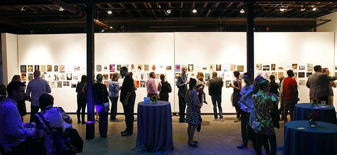 Dozens of supporters came out for the 8th Annual $99 Art Sale at the Soap Factory gallery in Northeast Minneapolis on September 27.