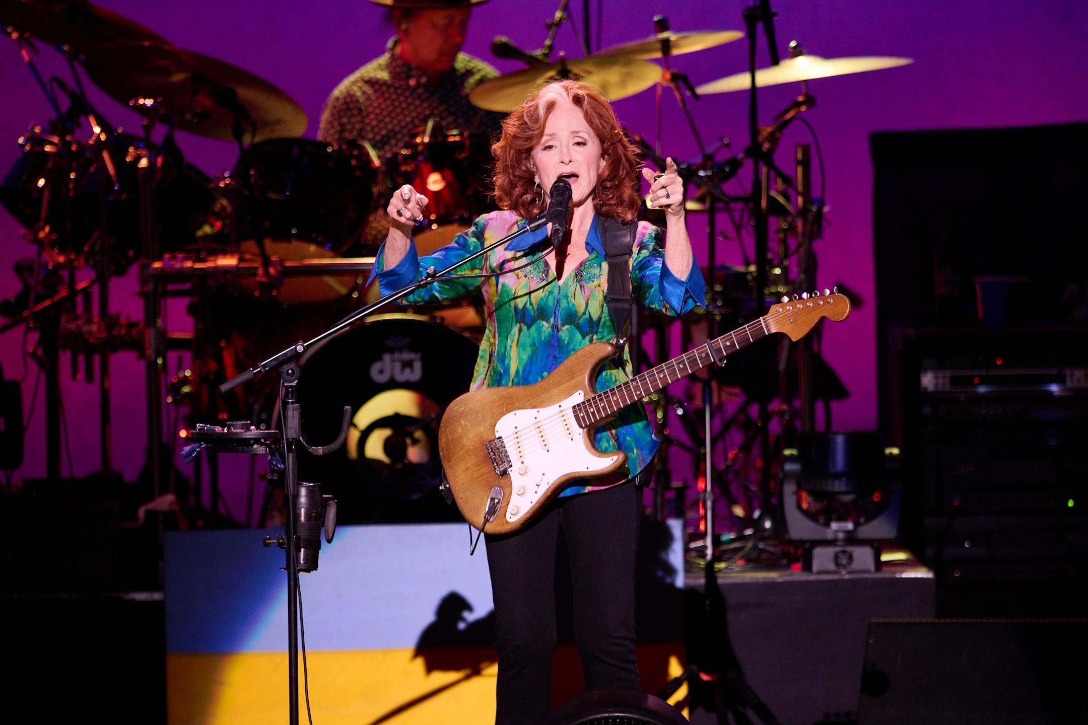 Bonnie Raitt performs at the State Theater on Wednesday, Oct. 11, 2023 in Minneapolis.