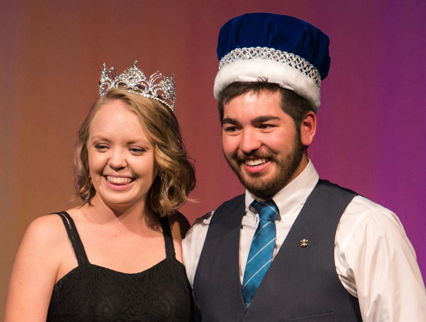 The homecoming king and queen, Ian Offerdahl and Emily Bergquist, were crowned Friday, October 2, 2015. There will be no such crowning for the 2016 UW-Stout homecoming.