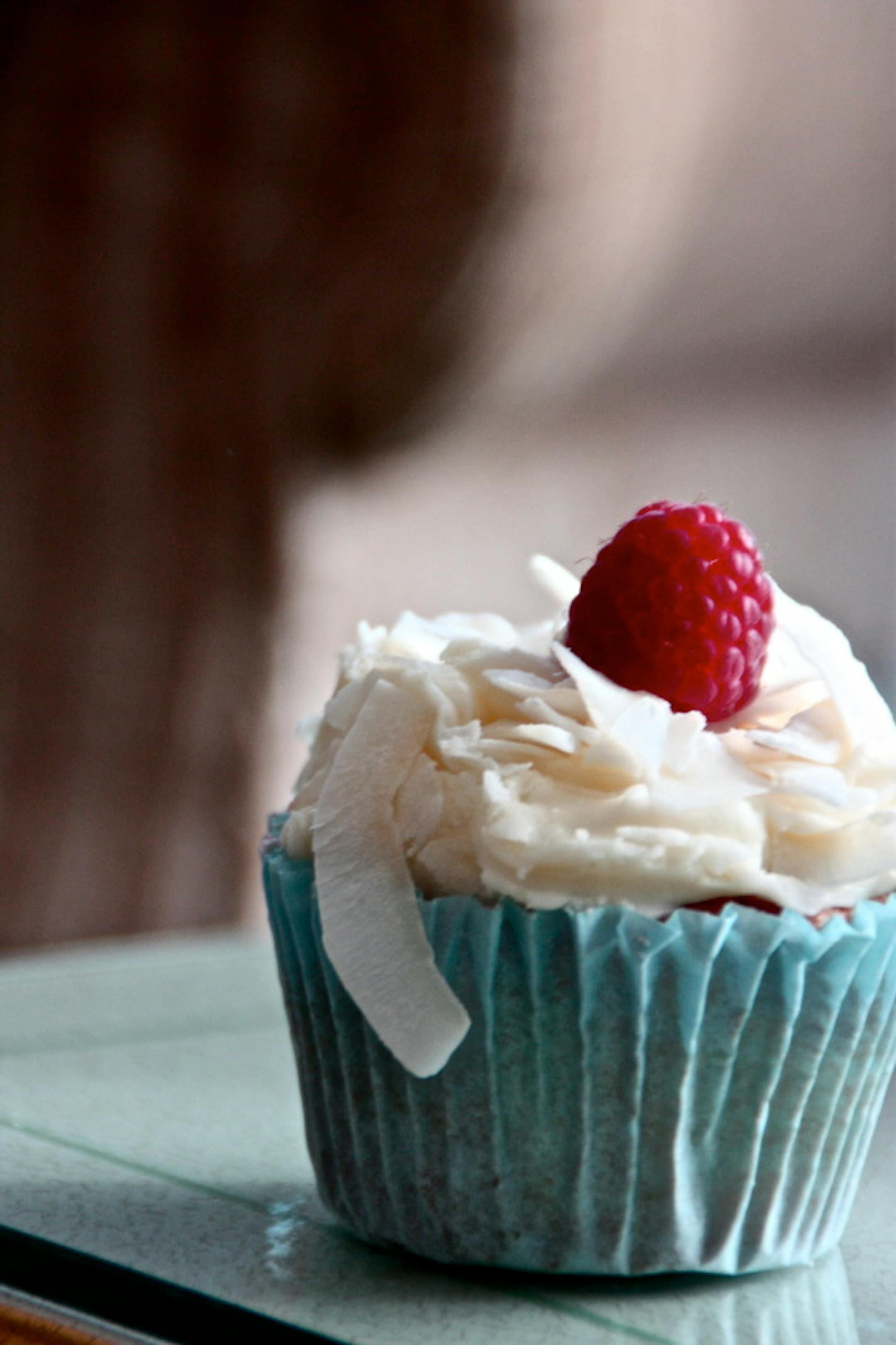 Raspberry coconut cupcake from Lolly and Cook in Dublin