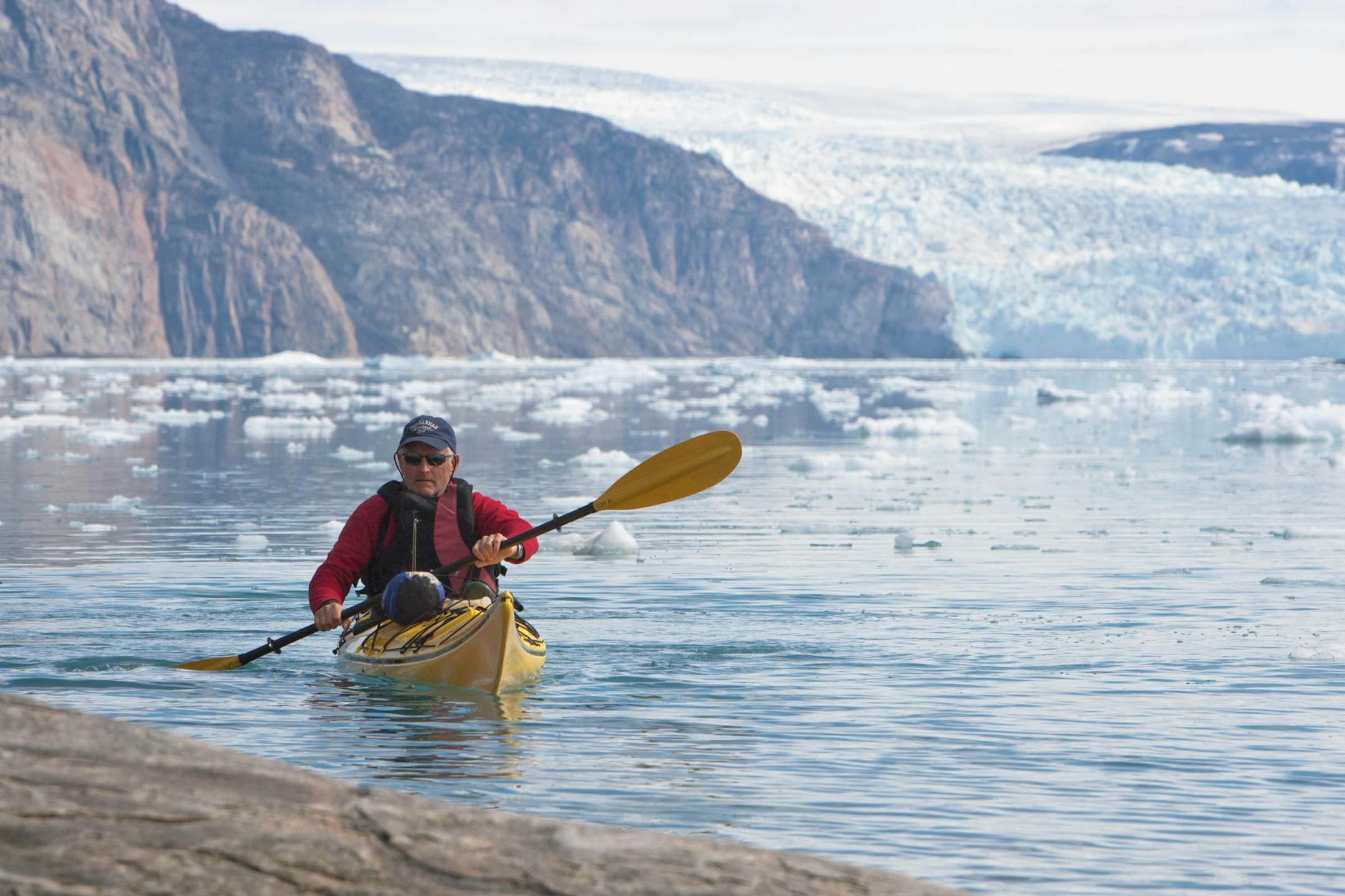 Fingerlike fjords, thousands of feet deep, just into the core of Greenland, making for a kayaker's paradise.