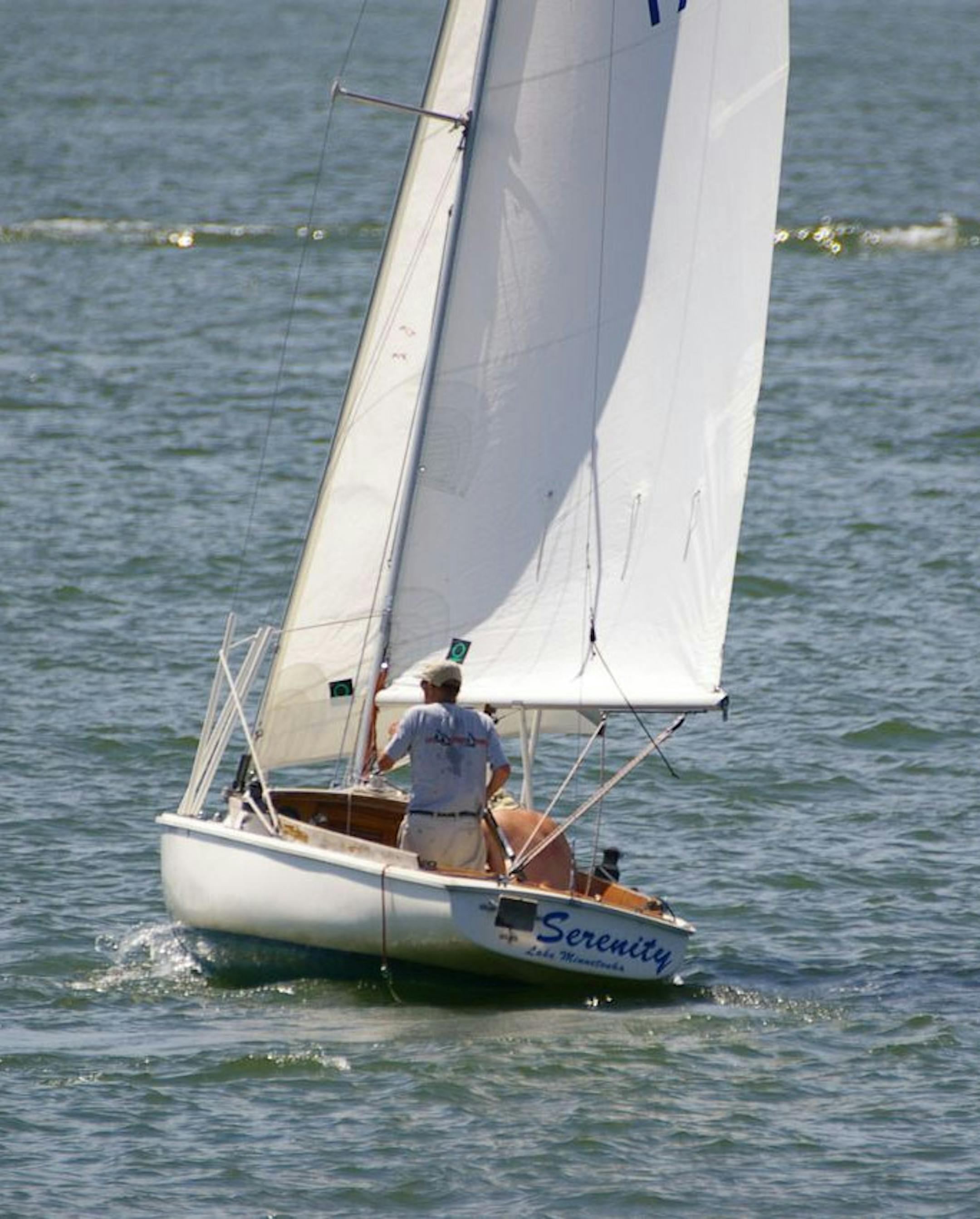 The new learn-to-sail program targeting adults costs $395, and the school supplies the boats, which the school hopes will make it easier for more people to participate. Pictured: Sailor Alan Green.