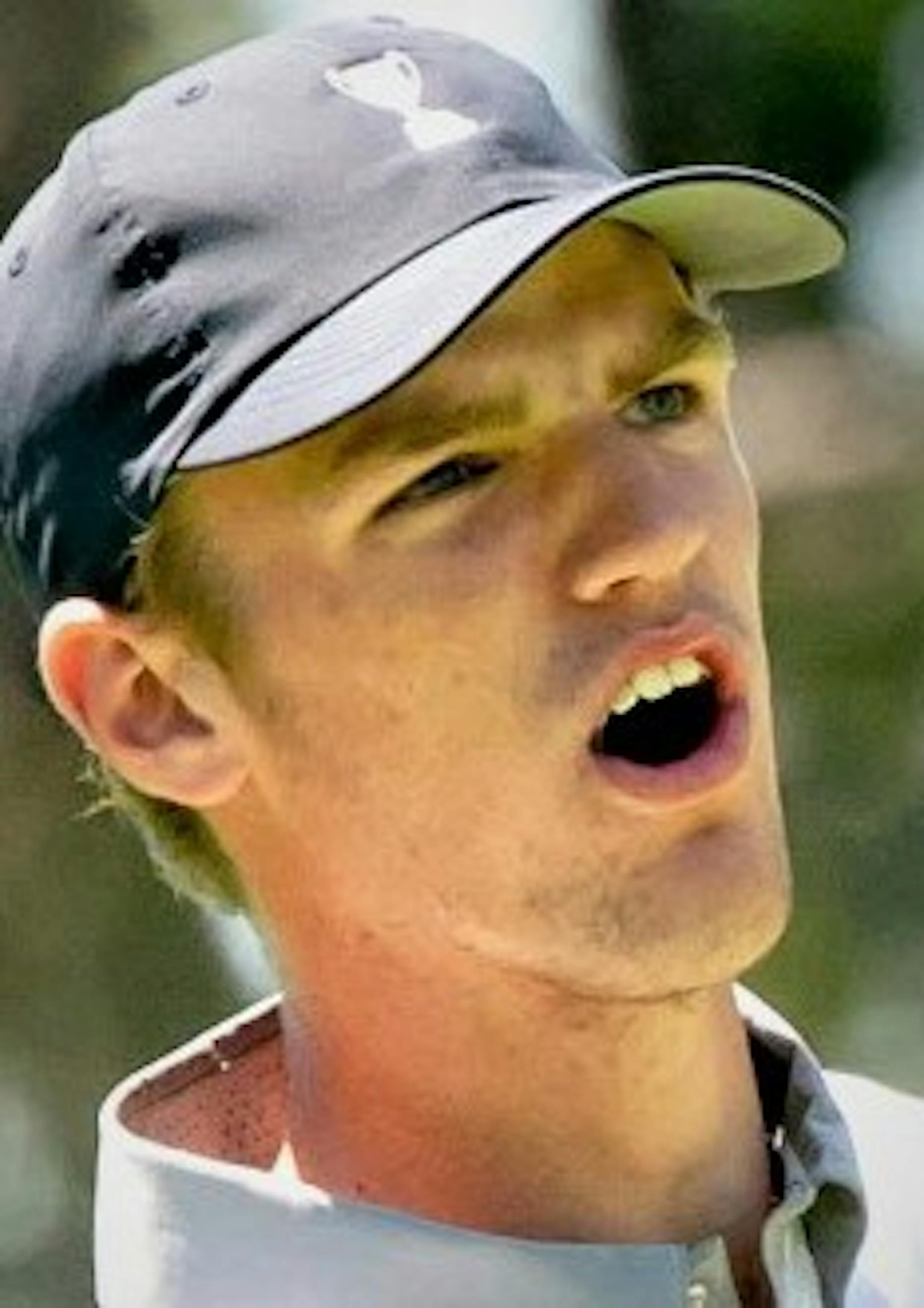 Tristan Nelko of Wayzata H.S. ] GLEN STUBBE ï glen.stubbe@startribune.com Wednesday, June 13, 2018 Final round of boys golf state tournament. Class 3A golf championship game action. ORG XMIT: MIN1806131805300293