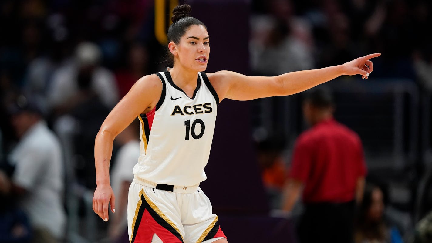 Las Vegas Aces guard Kelsey Plum scored a career-high 40 points the last time she played the Lynx.