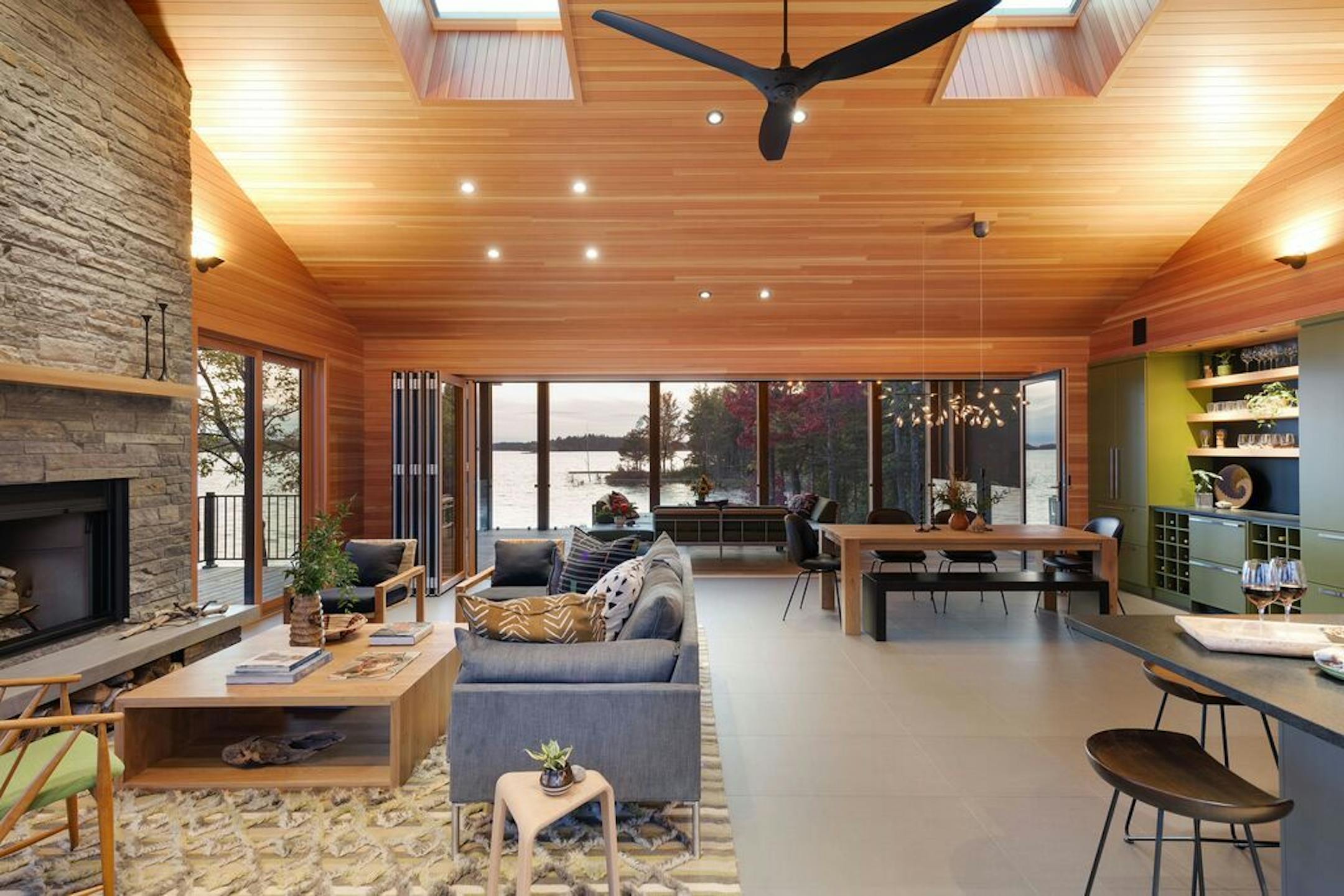 The home has an open floor plan.