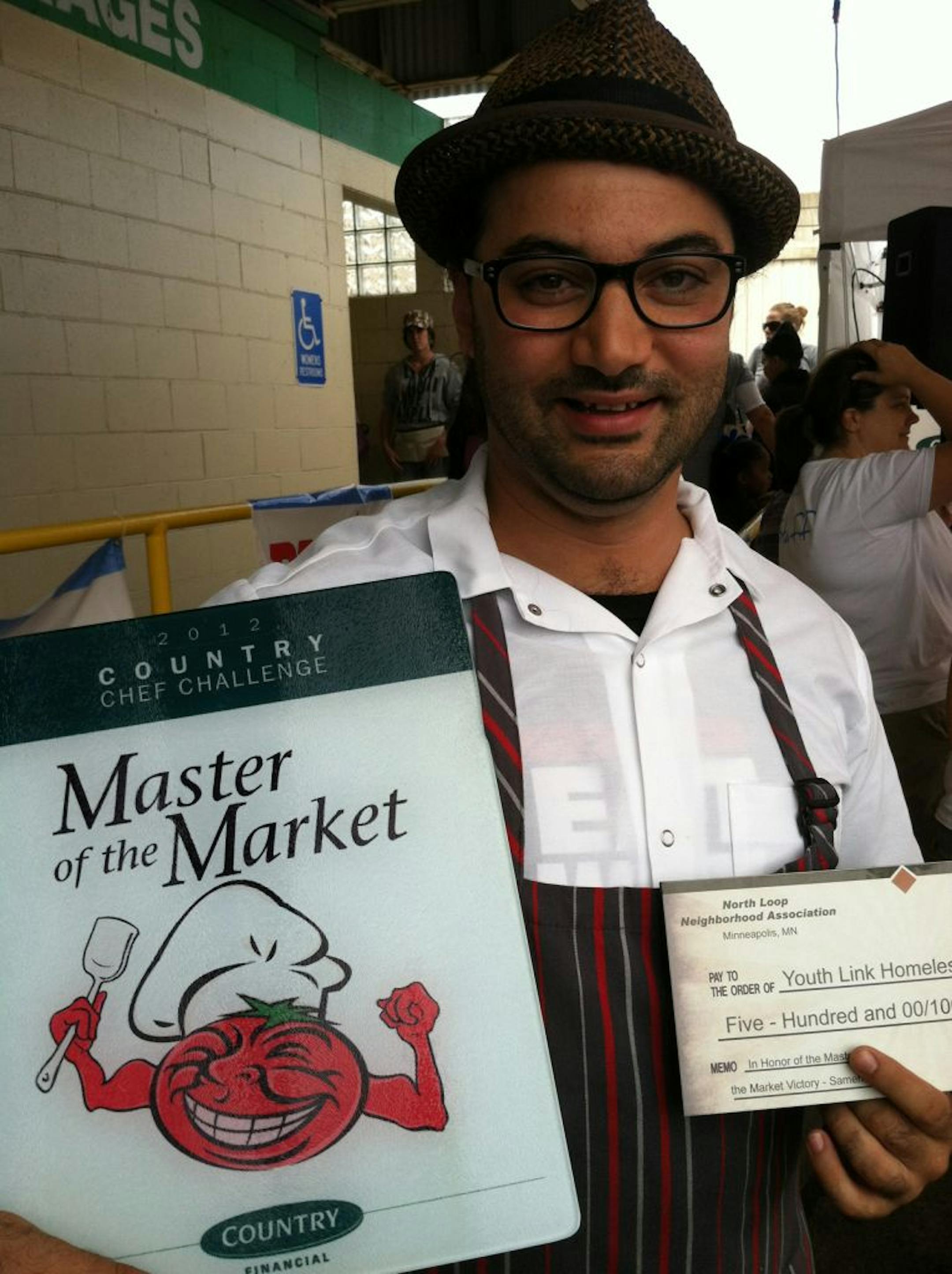 Sameh Wadi won the Country Chef Challenge at the Minneapolis Farmers Market.