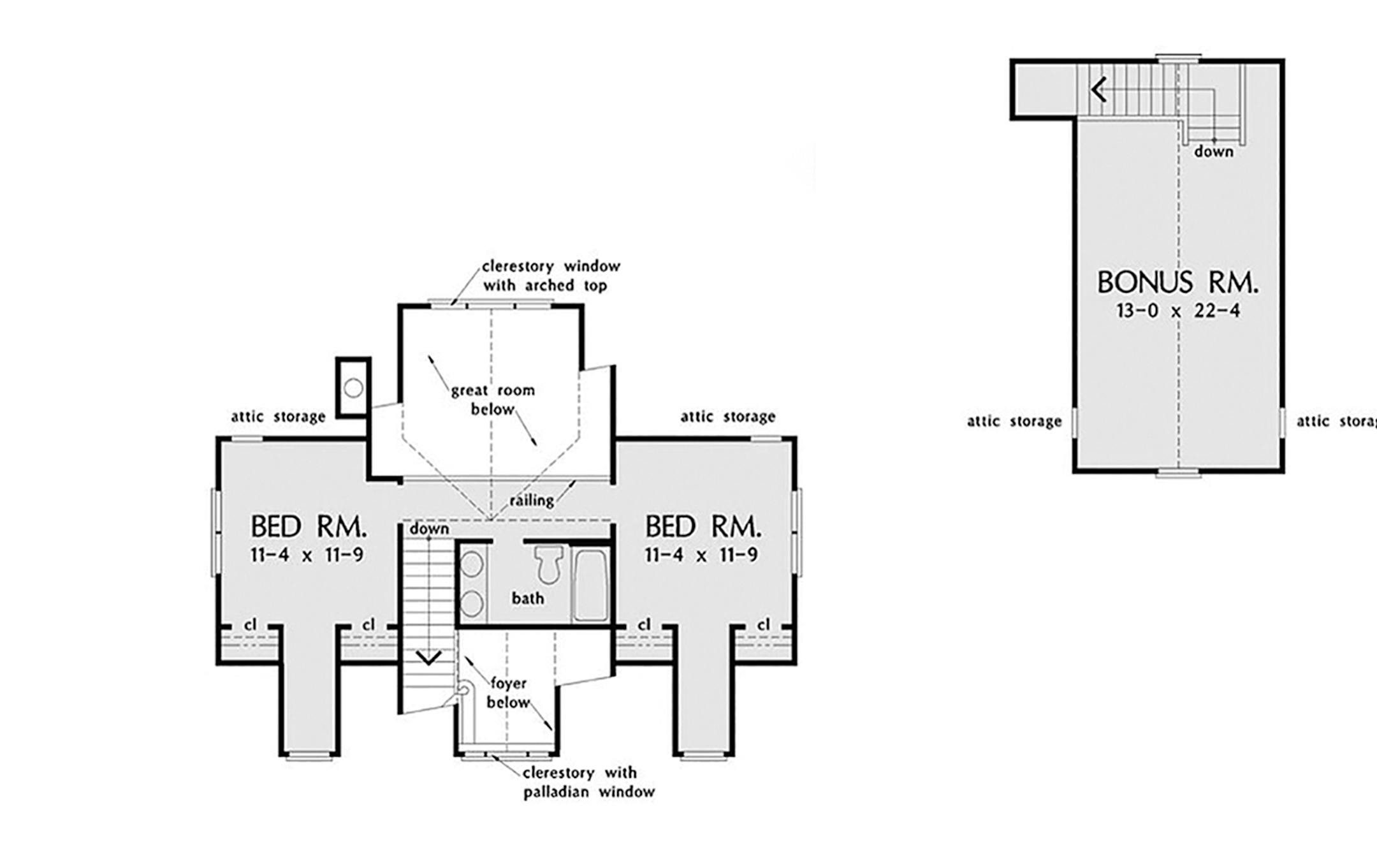The second level and bonus space.