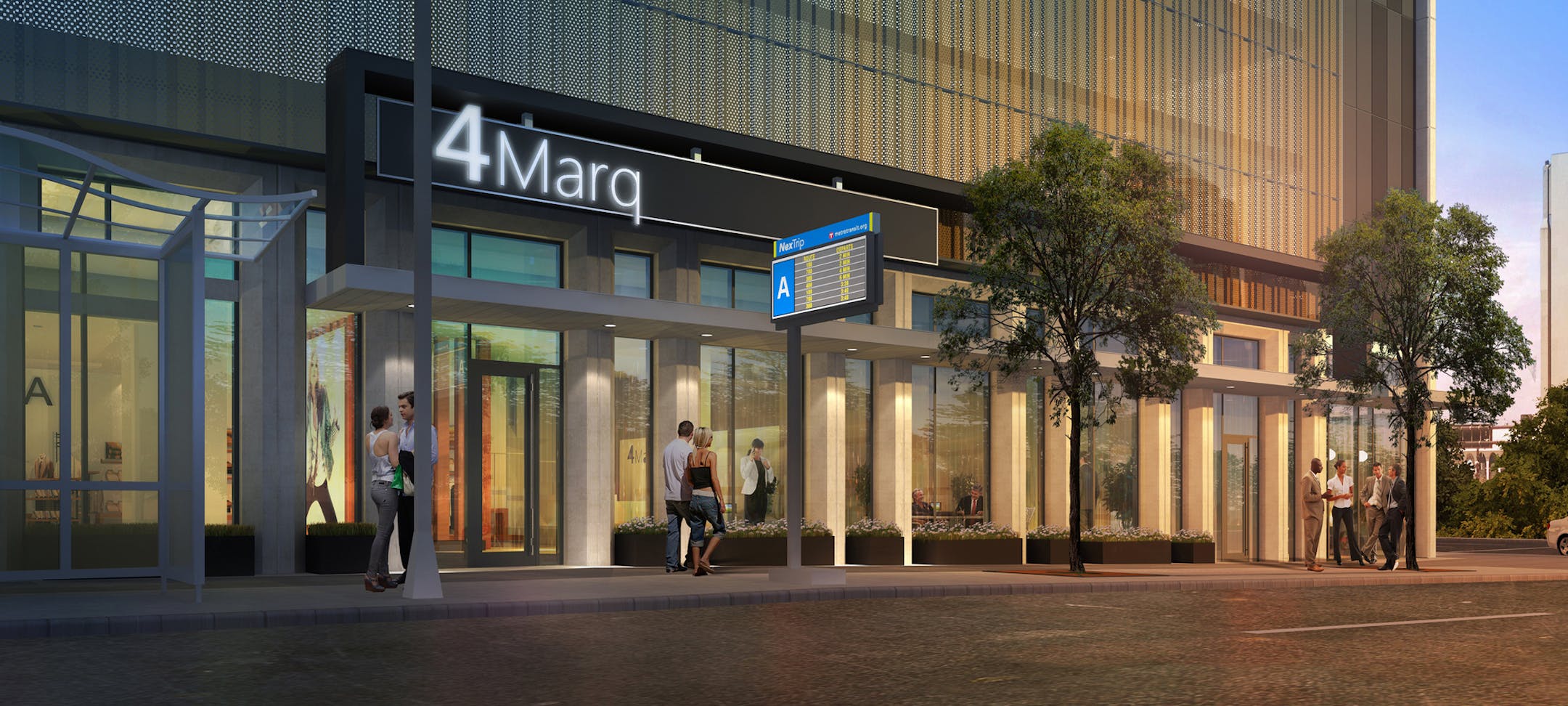 Street level rendering of 4MARQ