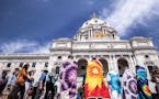Community members gather at the Capitol in St. Paul on May 6 for American Indian Day on the Hill as the legislative session nears its end.