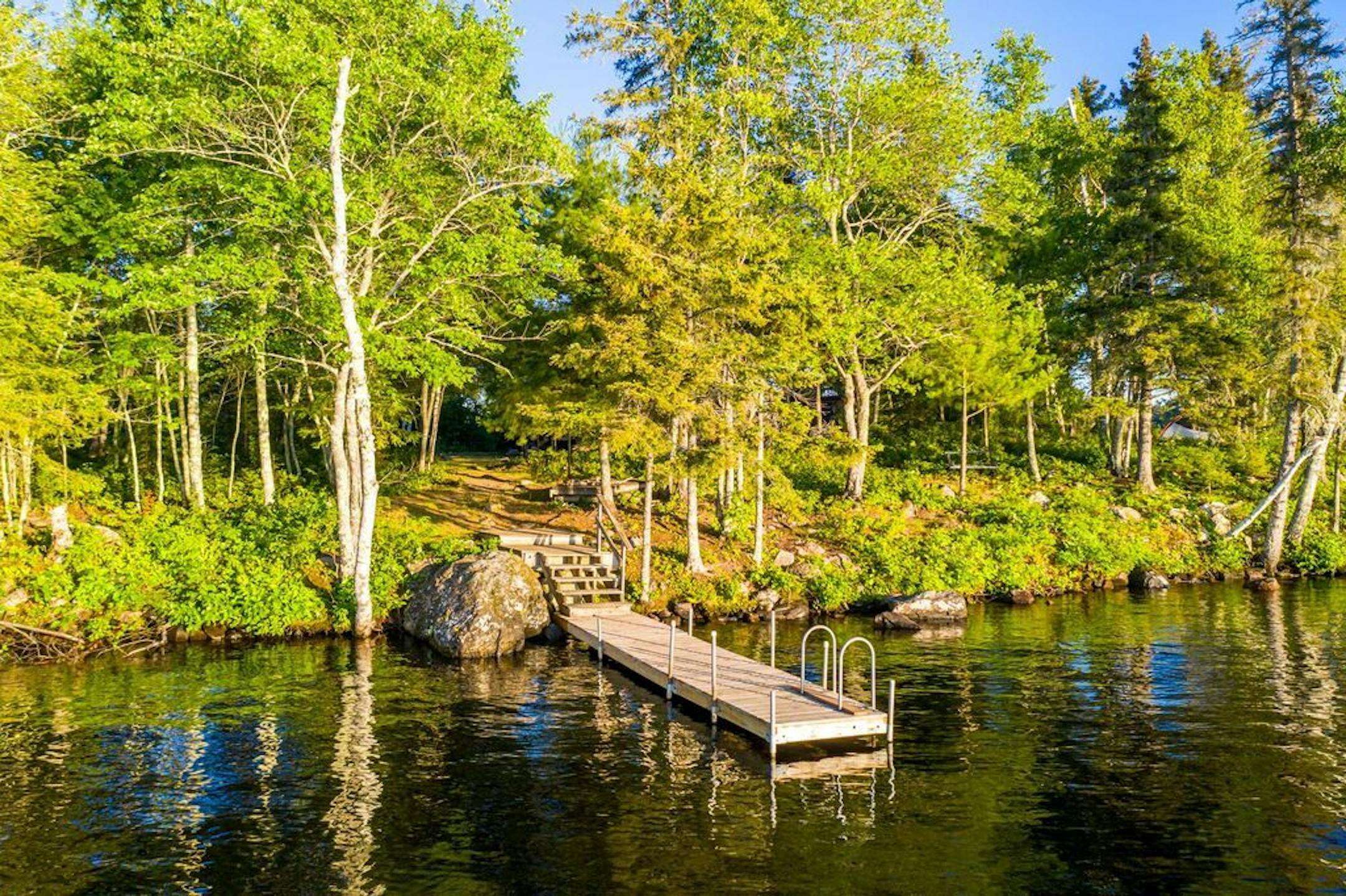 The dock on the island.