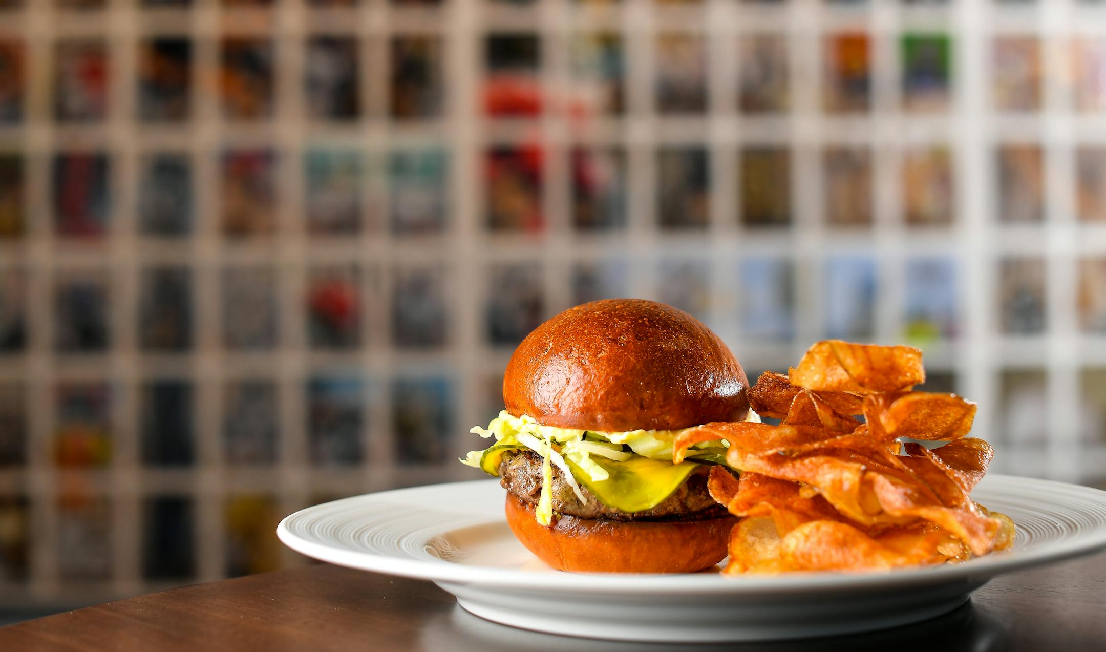 Esker Grove's "House Ground Burger." ] (AARON LAVINSKY/STAR TRIBUNE) aaron.lavinsky@startribune.com A roundup of the best of Burger Friday, from the past 25 or so editions of the burger blog. With a Hall of Fame sidebar. We photograph Esker Grove's "House Ground Burger" on Thursday, Jan. 19, 2017 at the Walker Art Center.