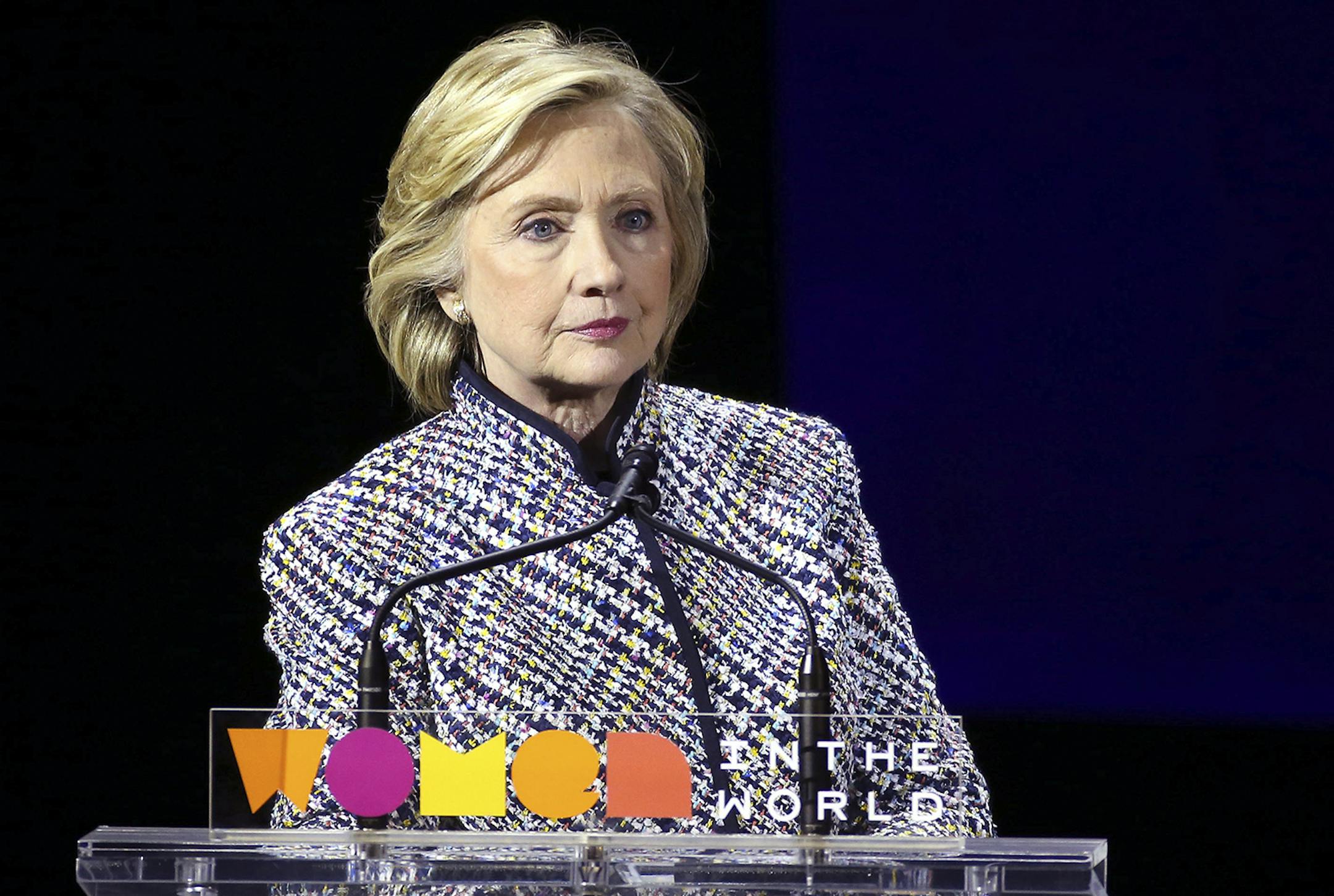 Hillary Rodham Clinton speaks at the Women in the World Summit, held at the David H. Koch Theater in the Lincoln Center, in New York, April 23, 2015. Rep. Trey Gowdy (R-S.C.) is pushing ahead with plans to compel Clinton to testify further about the 2012 Benghazi attacks and her use of a private email account. (Chang W. Lee/The New York Times) ORG XMIT: MIN2015042412161629