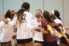 The Gophers volleyball team swept Georgia Tech on Thursday night in Omaha in the second round of the NCAA tournament.