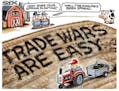 Sack cartoon: Trade wars