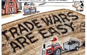 Sack cartoon: Trade wars