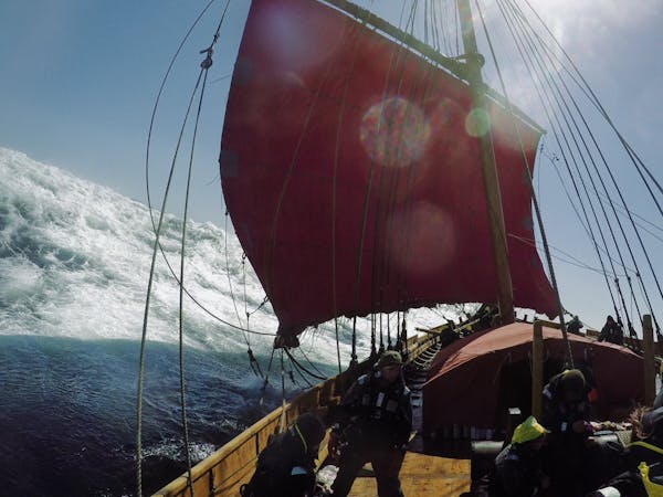 The Draken Harald Hårfagre is billed as the world's largest Viking ship.