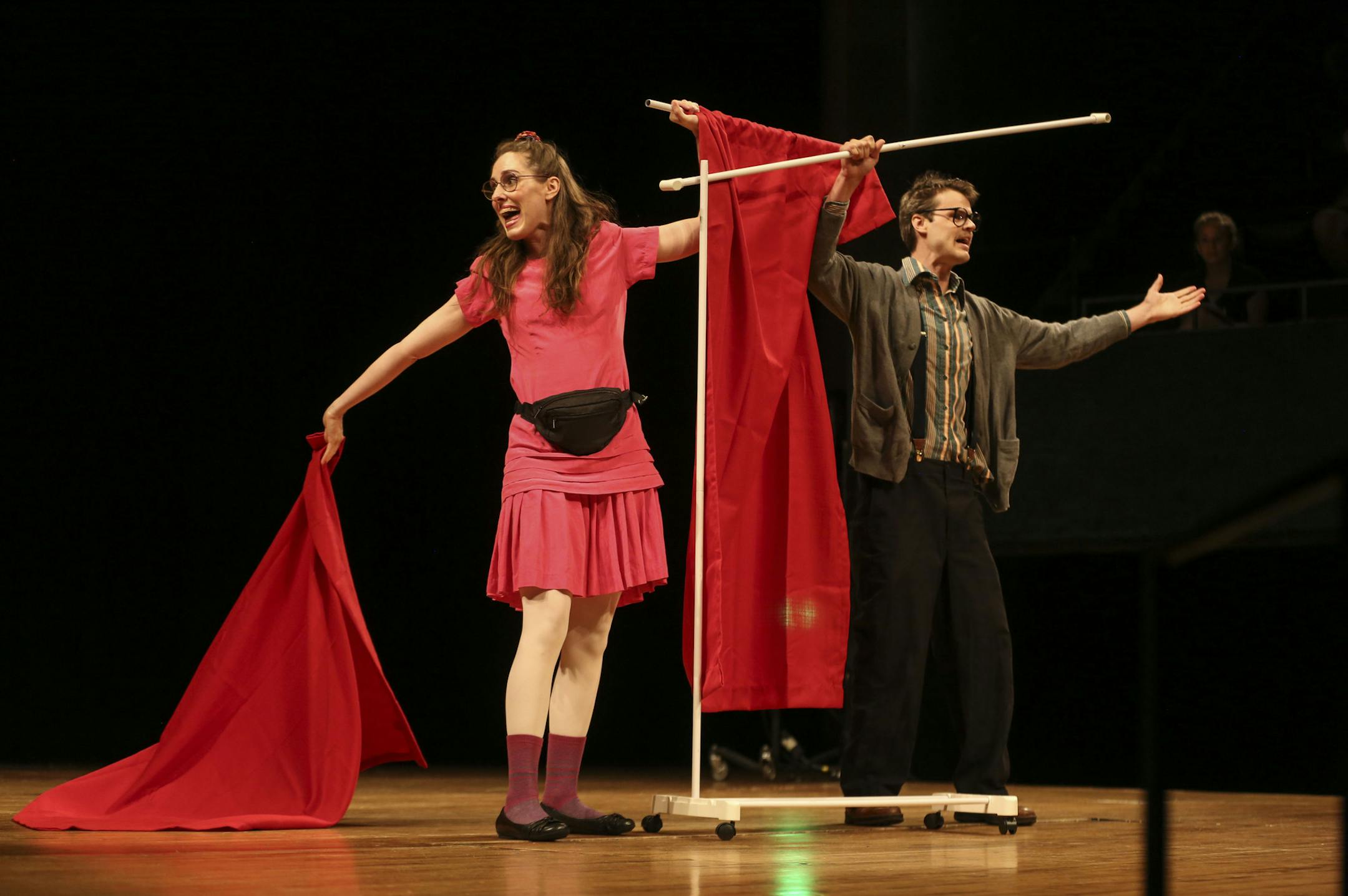 A scene from The Finkles' Theater Show!!! presented by Ryan Lear and Rachel Petrie during the previews of the Fringe Festival on Monday, July 21, 2014, in Minneapolis, Minn. ] RENEE JONES SCHNEIDER • reneejones@startribune.com