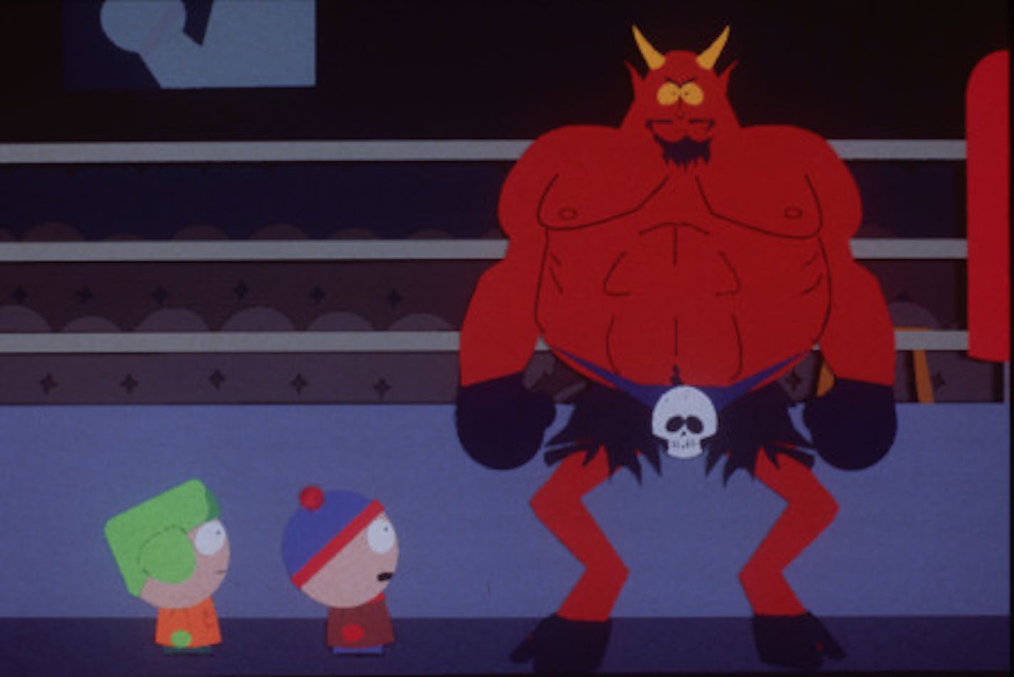 In one "South Park" episode, Satan and Jesus take their battle to the ring.