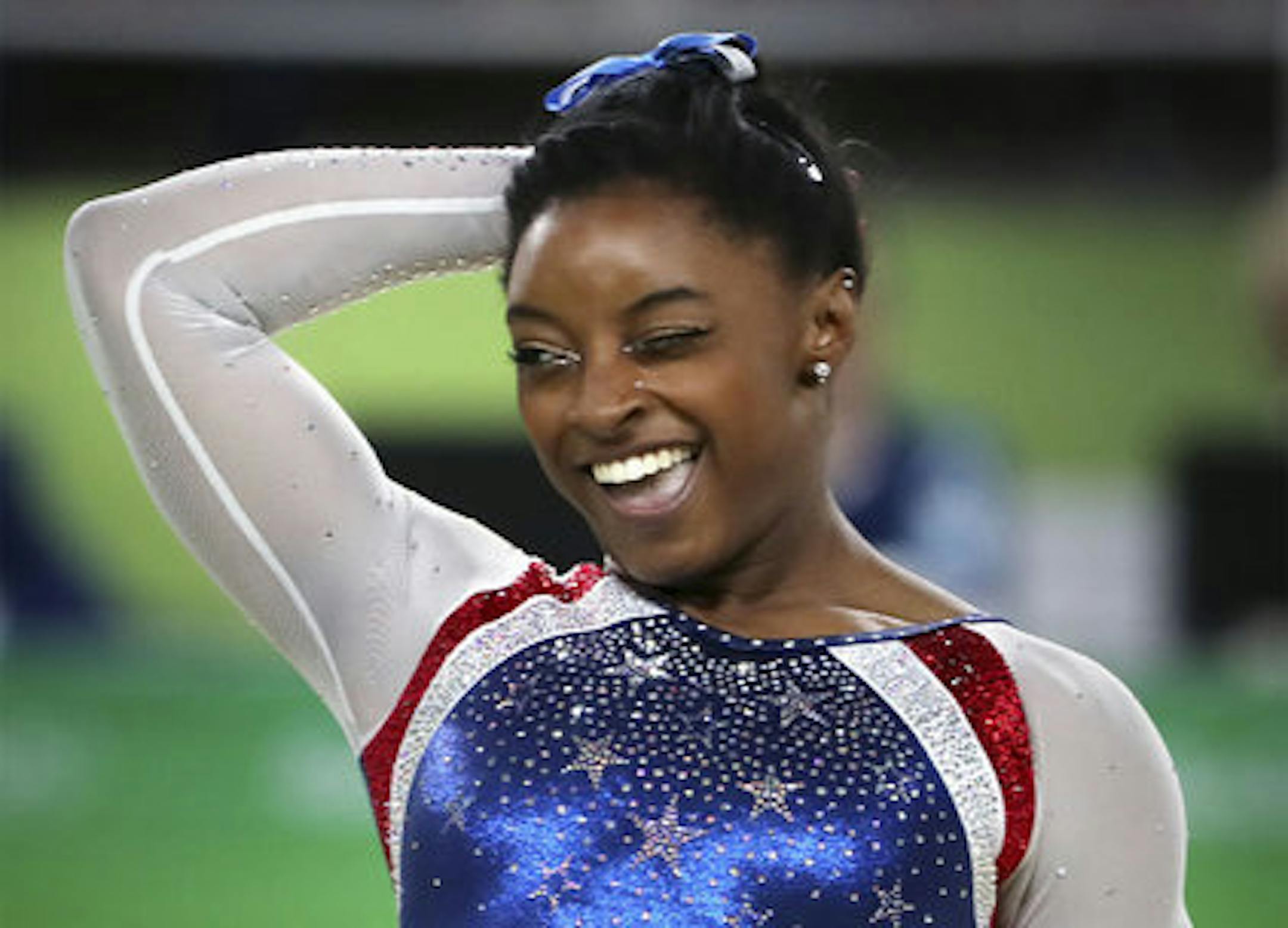 Simone Biles during her floor exercise in Rio.
