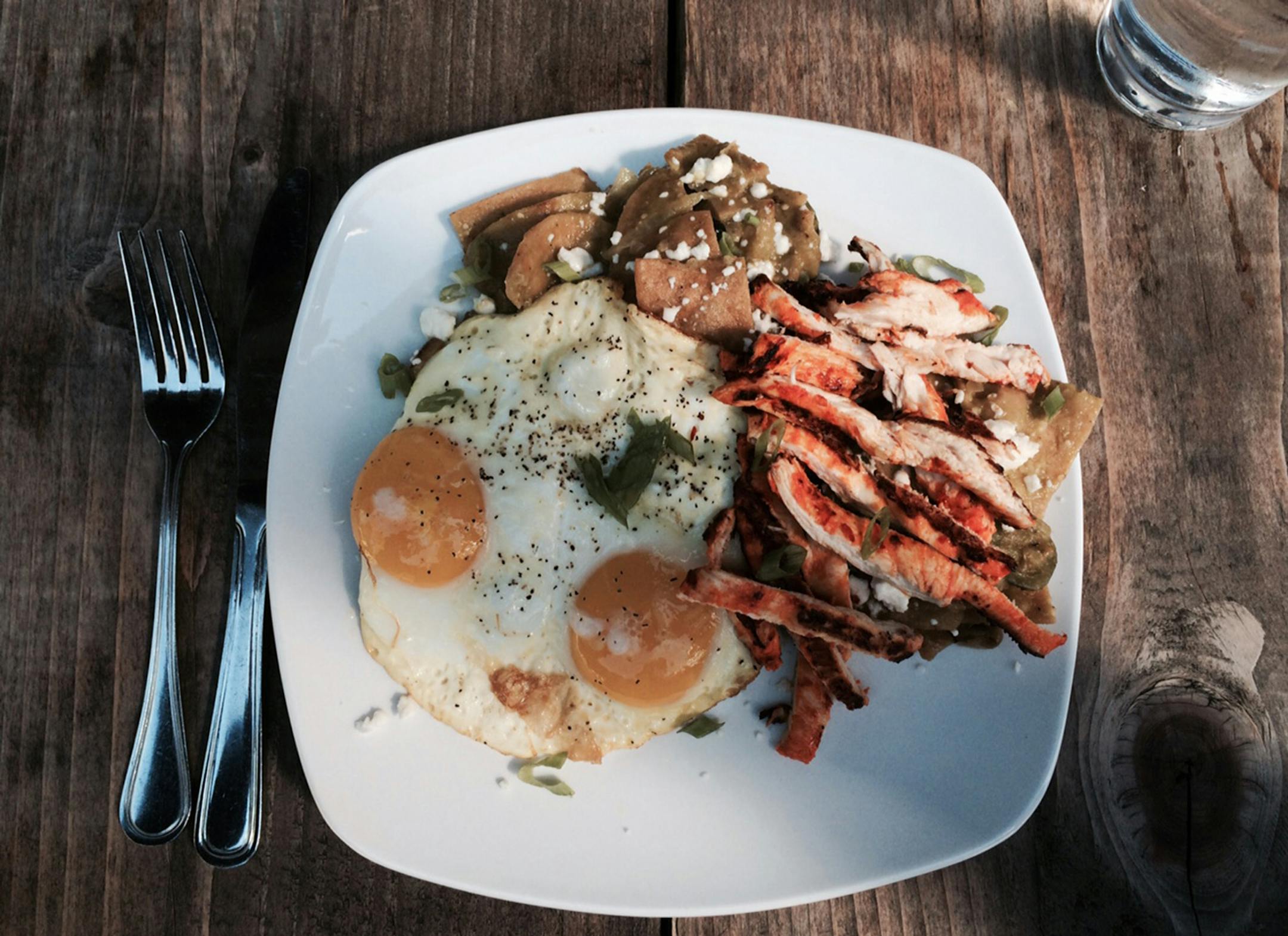 Credit: Rick Nelson Chilaquiles at Sonora Grill