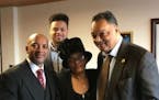 The Rev. Jerry McAfee and others met with noted civil rights figure Jesse Jackson on Sunday at McAfee's north Minneapolis church.