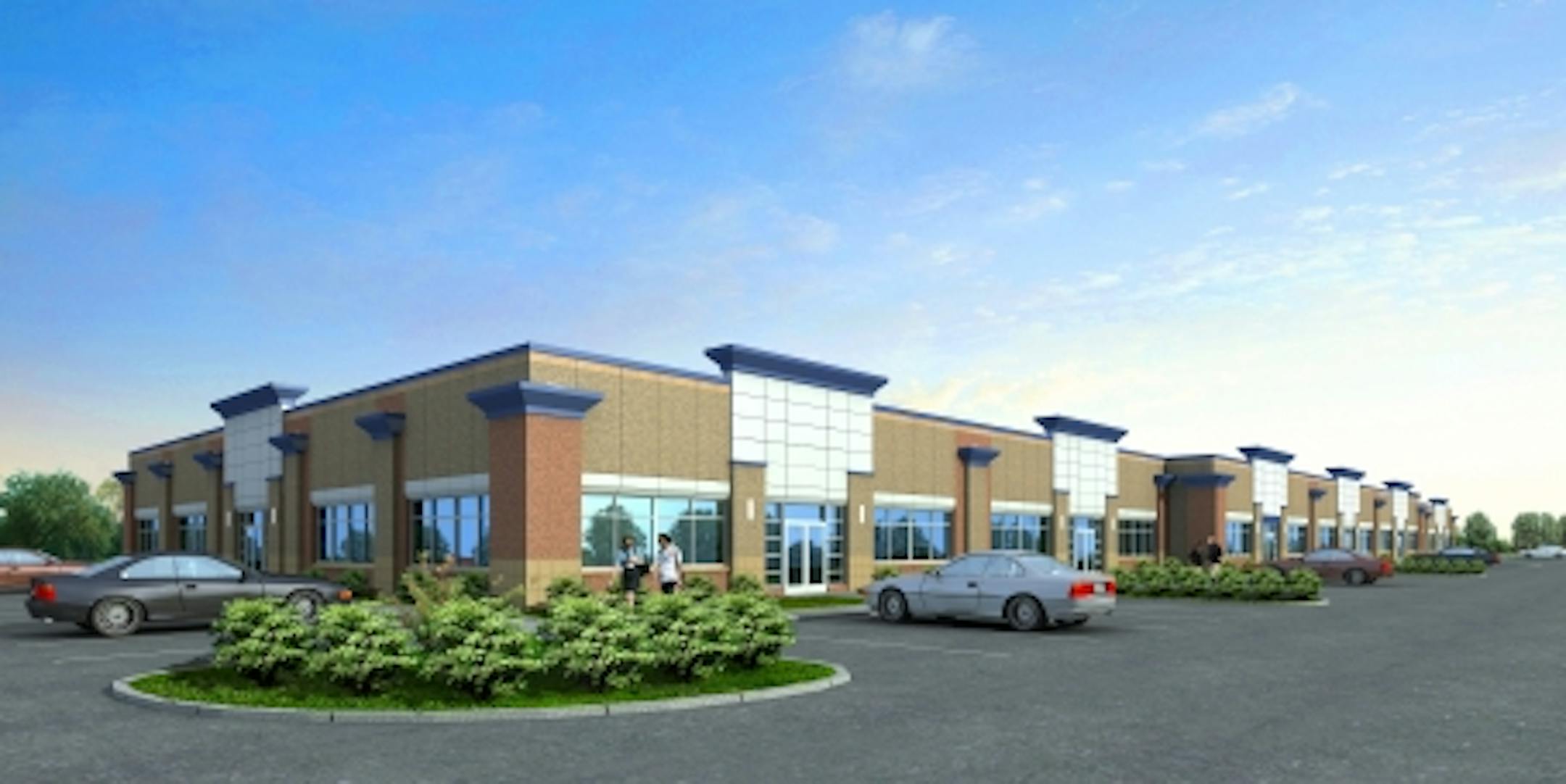 Rendering of Elk Run's first building from Houwman Architects.