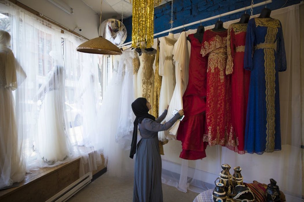 Sumaya Keynan created a wedding shop with traditional and modern dresses in her grandmother's Cedar-Riverside store.