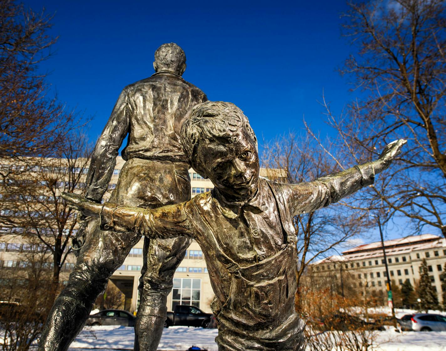 The Charles A. Lindbergh statue on the grounds of the State Capitol. ] GLEN STUBBE &#xef; glen.stubbe@startribune.com Wednesday, February 7, 2018 Historical figures have always undergone reevaluation as the decades past, but rarely have communities and state turned their backs on prominent figures now deemed to be embarrassments by contemporary standards. Minnesota doesn't have Confederate generals to shuck, but it does have Charles A. Lindbergh, one of the greatest aviators in history who later