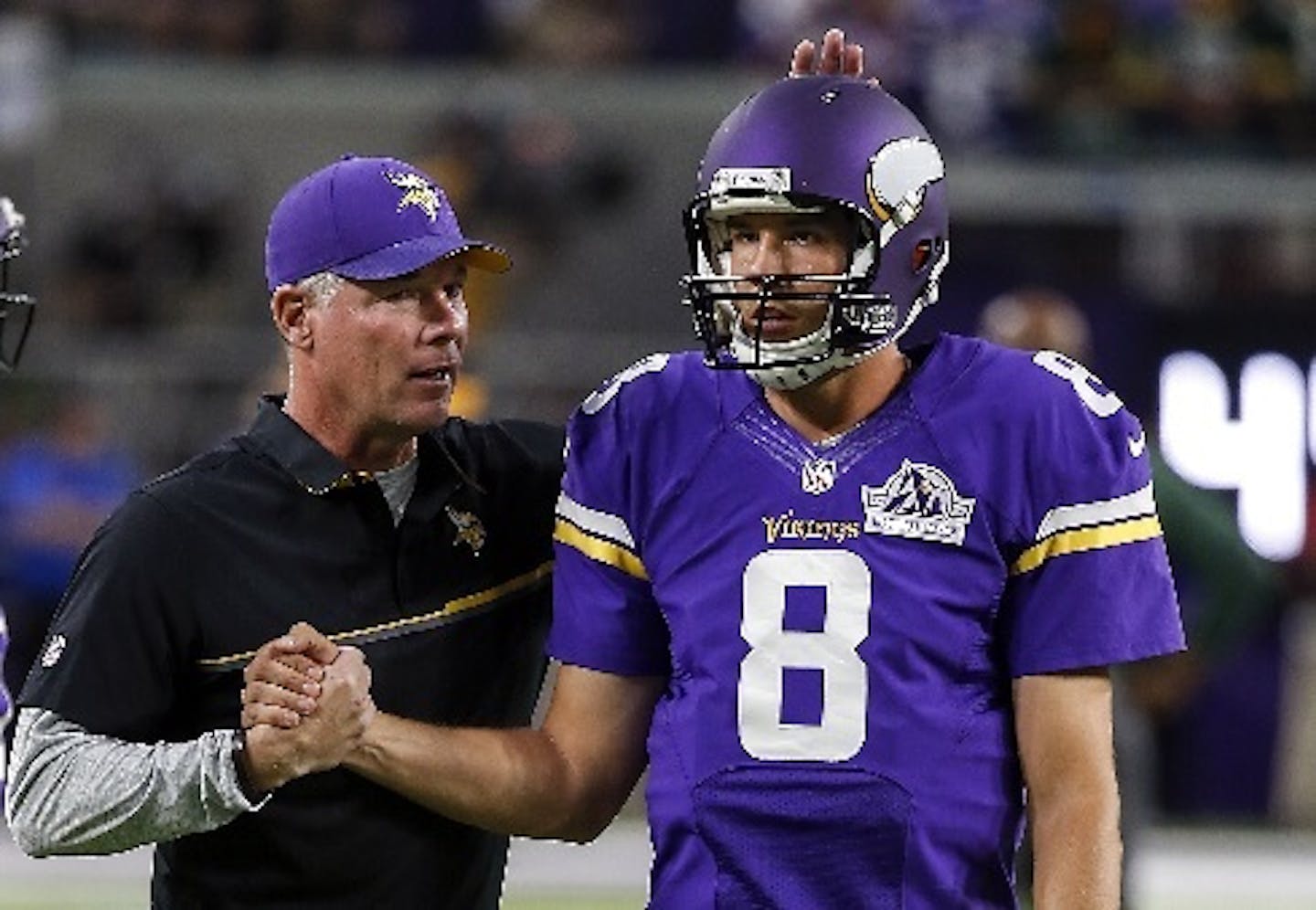 Quarterback Sam Bradford came to the Vikings with the full blessing of tight ends coach Pat Shurmur, who was his offensive coordinator in St. Louis and Philadephia.