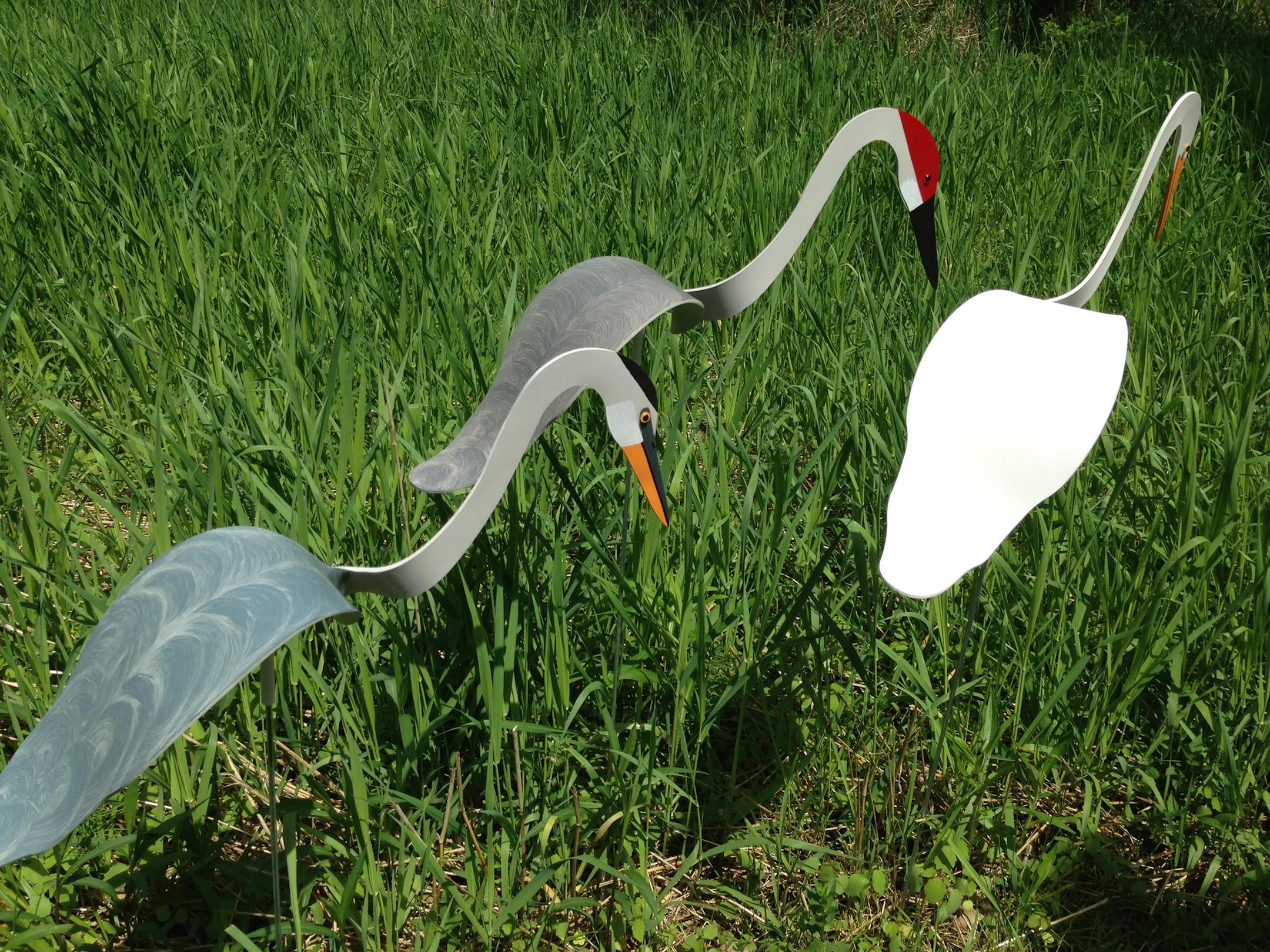 Florida Dancing Birds is a Holland, Mich.-based company that makes animal-inspired garden art that moves with the slightest breeze. There are flamingos, herons, egrets, cardinals, eagles, a ladybug and more. Prices range from $24 to $60, with most pieces around $44, at floridadancingbirds.com. (Monica VanHarn) ORG XMIT: 1177062