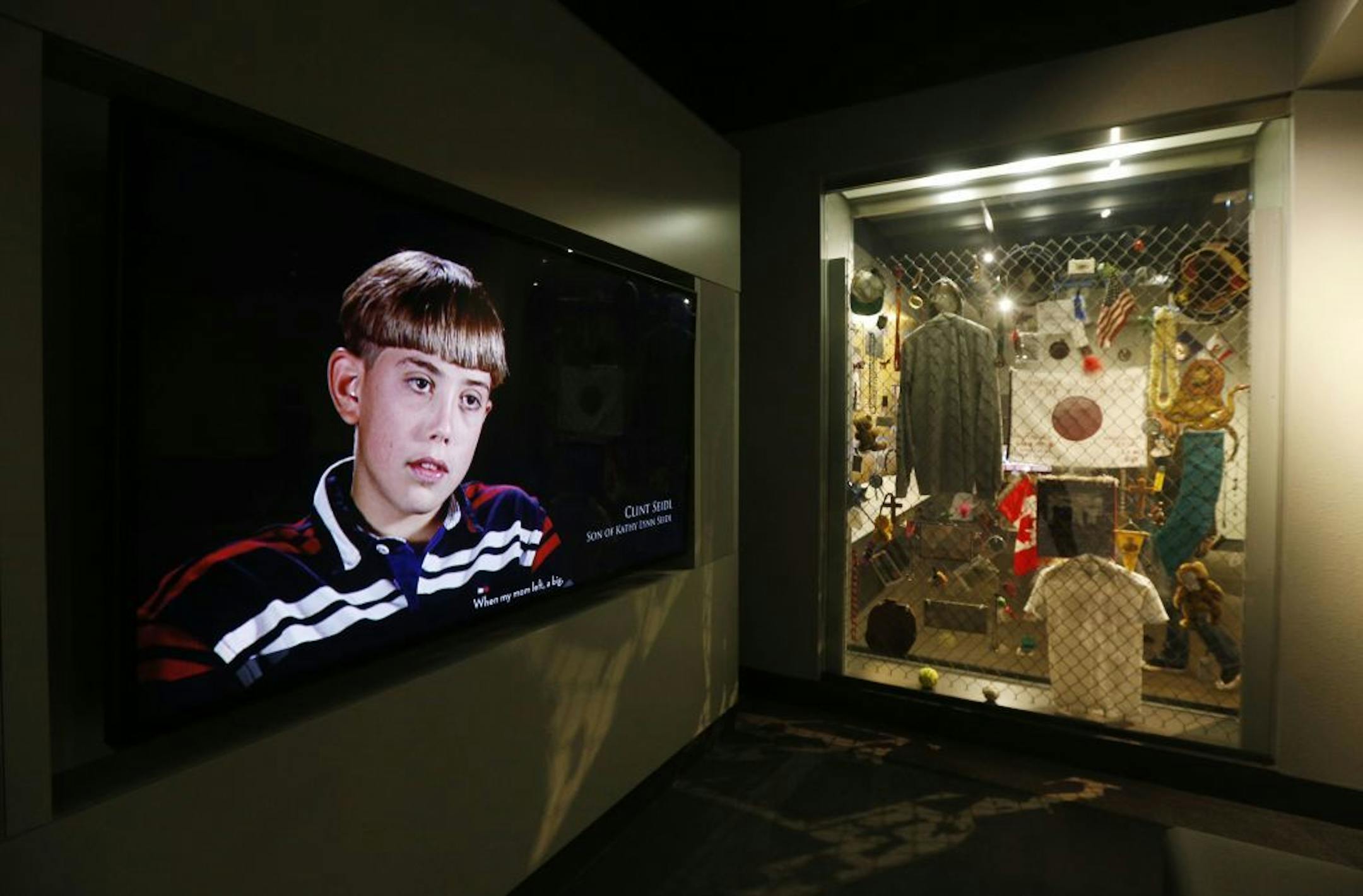 A young Clint Seidl is shown in a video at the Oklahoma City Memorial and Museum on April 3, 2015. Seidl shared his emotions on the video, taken shortly after the Oklahoma City bombing that killed his mother, Kathy Seidl.