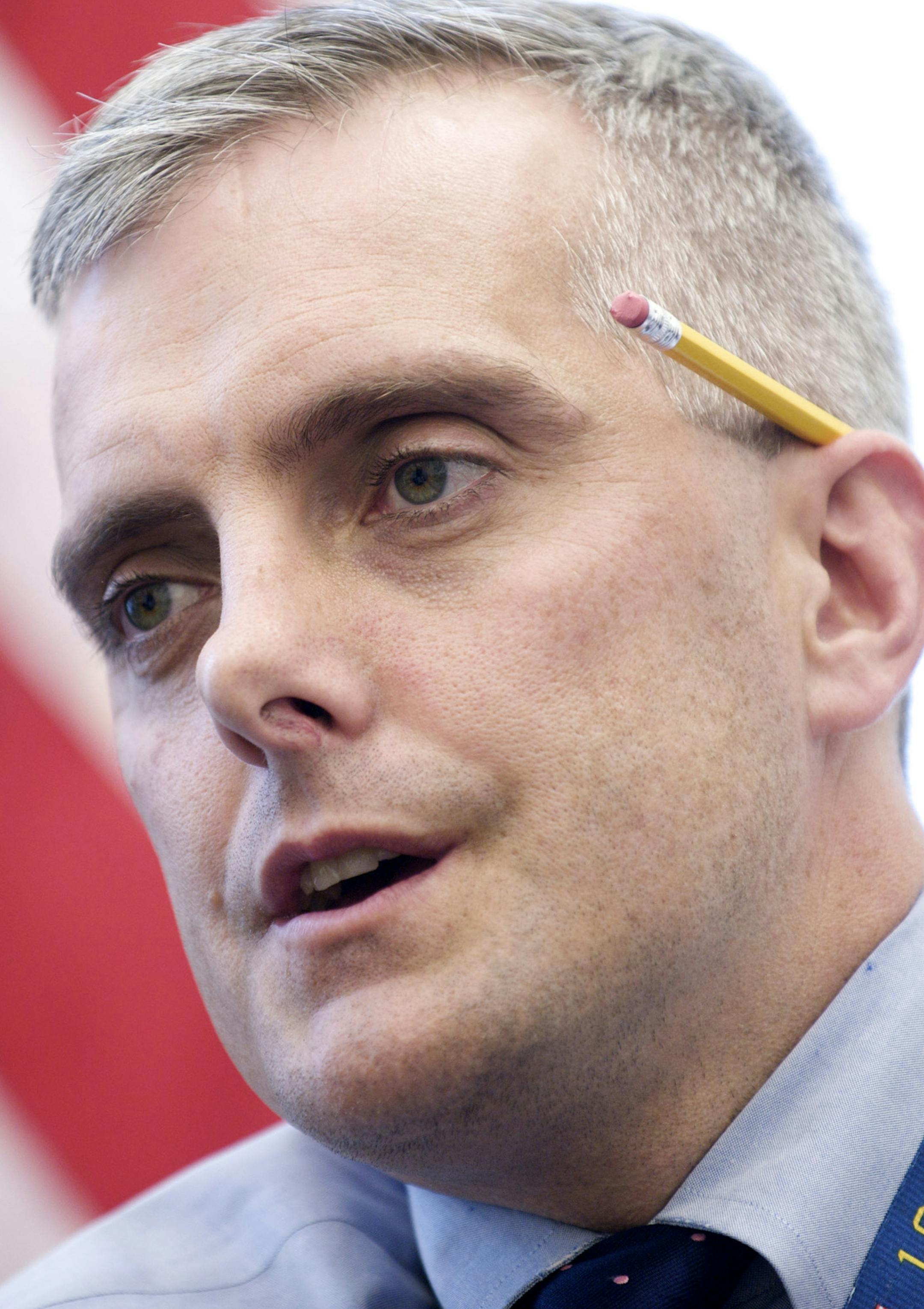 Denis McDonough, Director of Strategic Communications for the National Security Council sits down for an interview in the Old Executive Building in Washington, DC on Wednesday, August 6, 2009. (Rafael Suanes/Star Tribune)