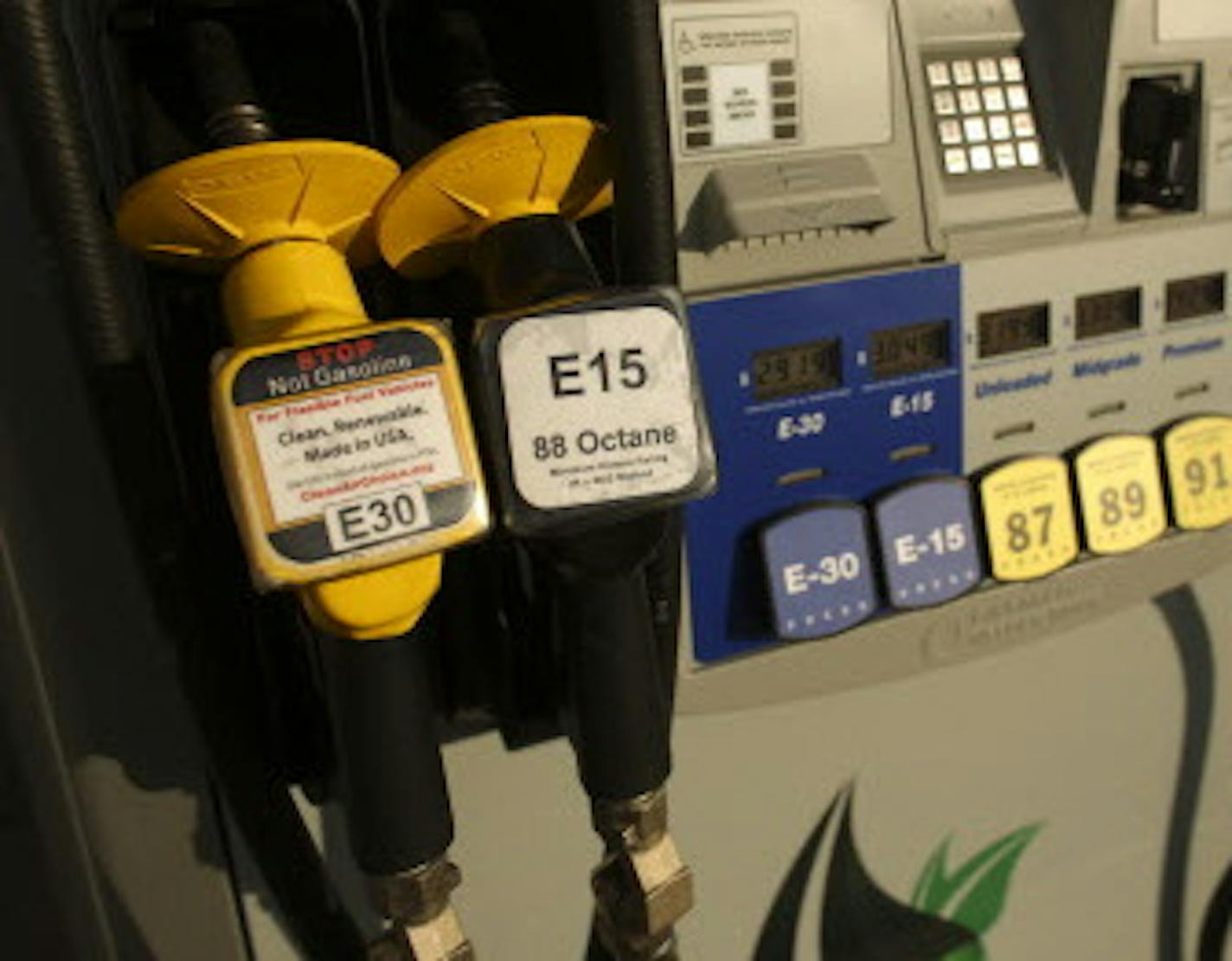 The higher-ethanol fuel blend called E15 has hit the Twin Cities through an unusual marriage between the state corn growers and independent gas stations. The first E15 pump opened this month at Rich Bohnen's station in south Minneapolis, under a new brand name Minnoco with new pumping equipment designed for E15 that was financed by the corn growers' trade group. The new pumps at Rich Bohnen's service station at 60th and Penn Ave. S. in Minneapolis Monday afternoon, October 28, 2013. The pumps di