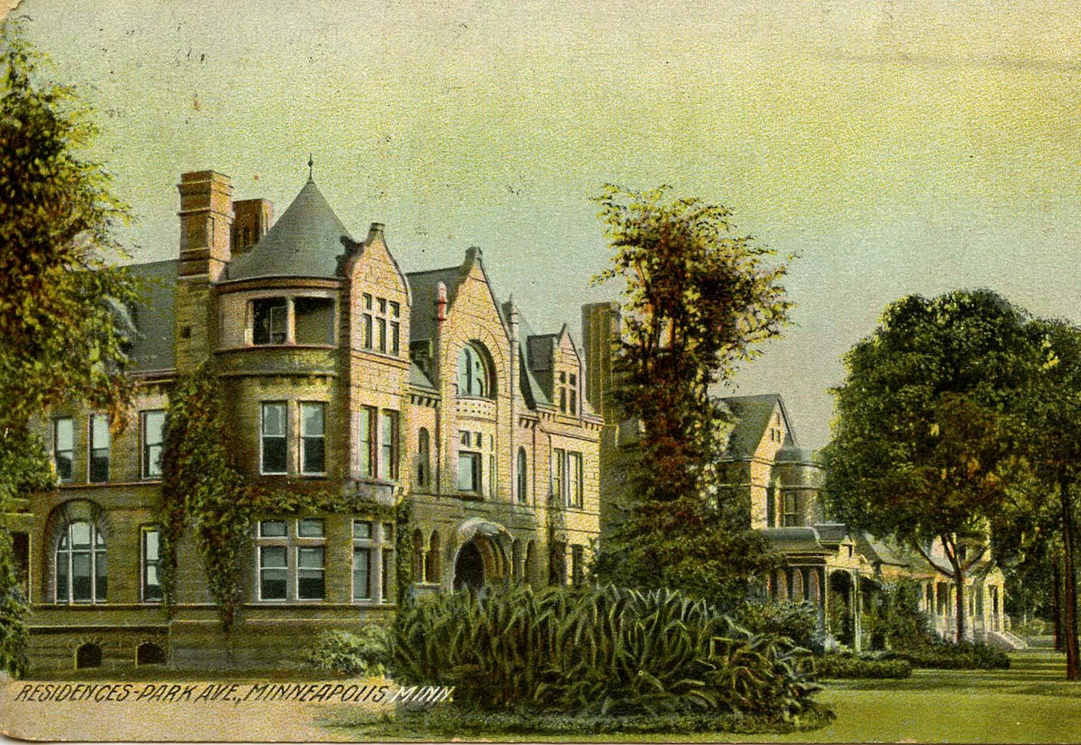 A 1910 postcard of the Foreman Double Mansion at the southeast corner of 23rd Street and Park Avenue. It was built in 1888 and demolished in 1953.
