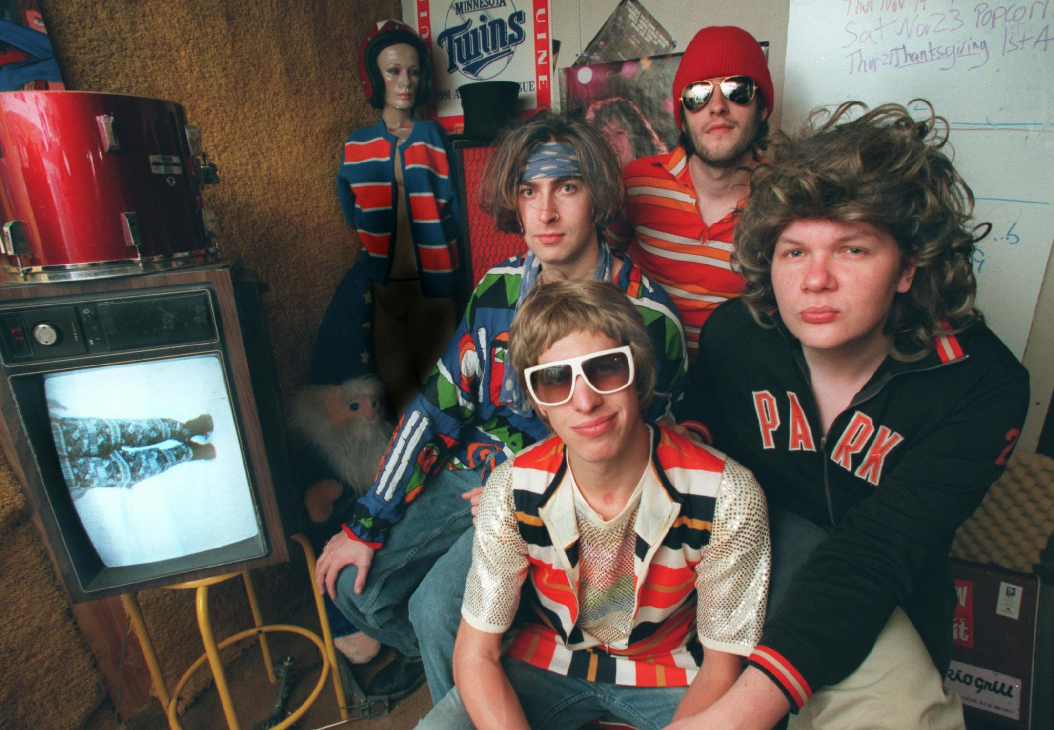 -- Local Twin Cities Band, Detroit. (left to right) Jeremy Ylvisaker, Jeff Ham, Grant Eull and Baer (only goes by one name), photographed in their rented rehearsal space.