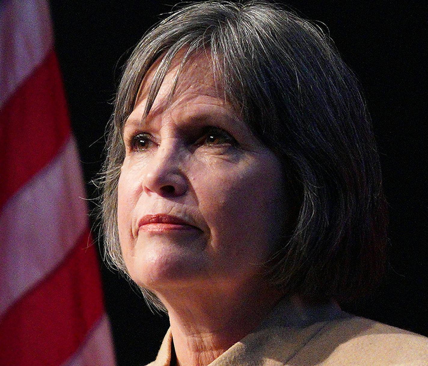 U.S. Rep. Betty McCollum listened to a question during her town hall meeting Wednesday. ] ANTHONY SOUFFLE &#x2022; anthony.souffle@startribune.com U.S. Rep. Betty McCollum held a town hall meeting on a range of topics from health care and climate change to the Boundary Waters and the impeachment inquiry Wednesday, Oct. 3, 2019 at Stillwater Area High School in Stillwater, Minn.