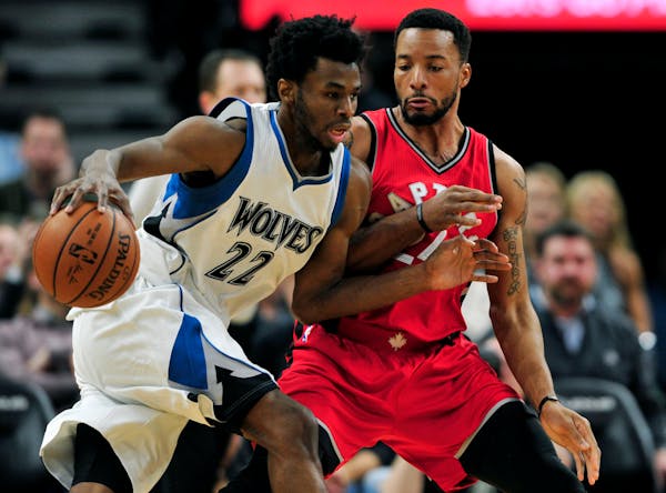 Wolves forward Andrew Wiggins had 31 points and six assists against Toronto on Wednesday night, including the pass that led to the game-winning shot b