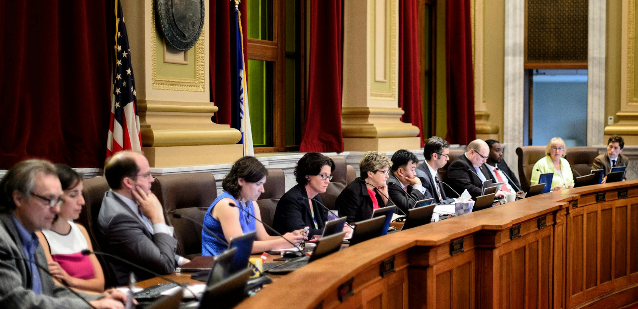 Minneapolis City Council voted to repeal the city's spitting and lurking ordinances by near unanimous votes. ] GLEN STUBBE * gstubbe@startribune.com Friday, June 5, 2015 Minneapolis City Council voted to repeal the city's spitting and lurking ordinances by near unanimous votes. ORG XMIT: MIN1506051324160551