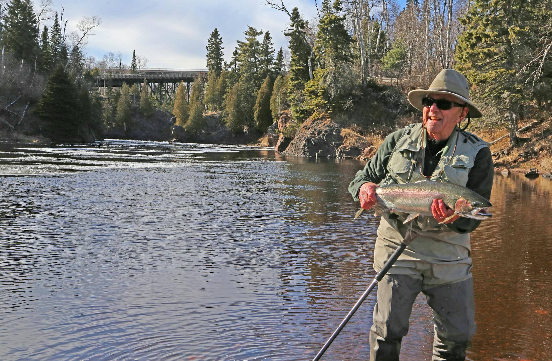 Before catching this steelhead last week on the North Shore, Dave Zentner of Duluth feared it’d be “too early” to get much action. But this catch gave him something to hang his hat on from the trip.