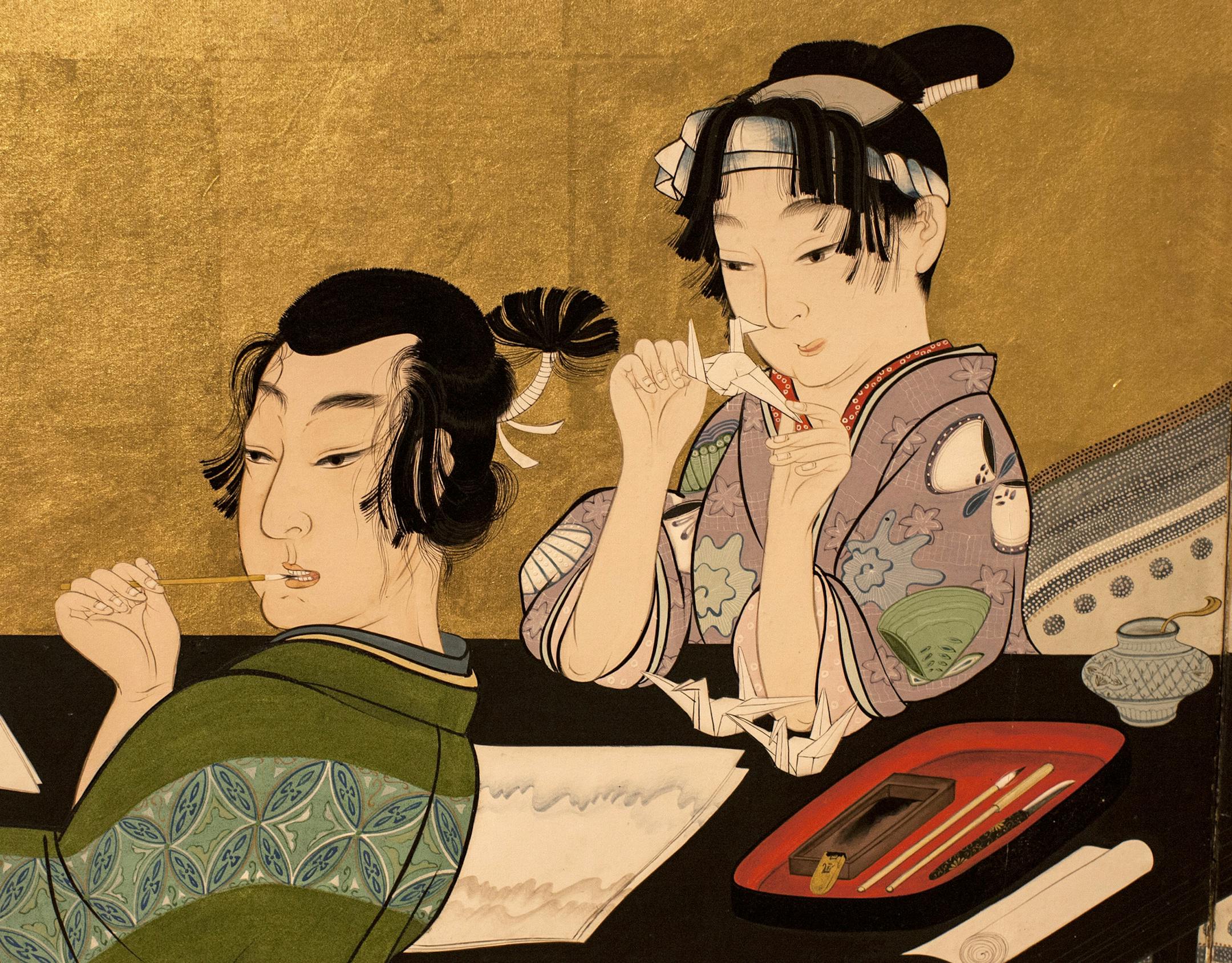 "The Four Elegant Pastimes", 19th-century screens by Shibata Zeshin, is on display in The Audacious Eye: Japanese Art from the Clark Collections at the Minneapolis Institute of Arts September 20, 2013. The exhibition opens October 6 and runs through January 12, 2014. (Courtney Perry/Special to the Star Tribune)