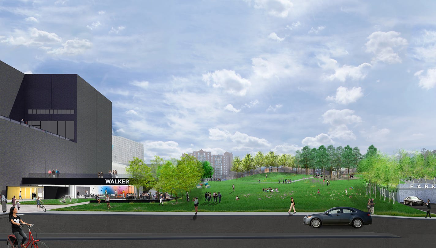 Renderings for Walker Art Center proposed remodel of sculpture park