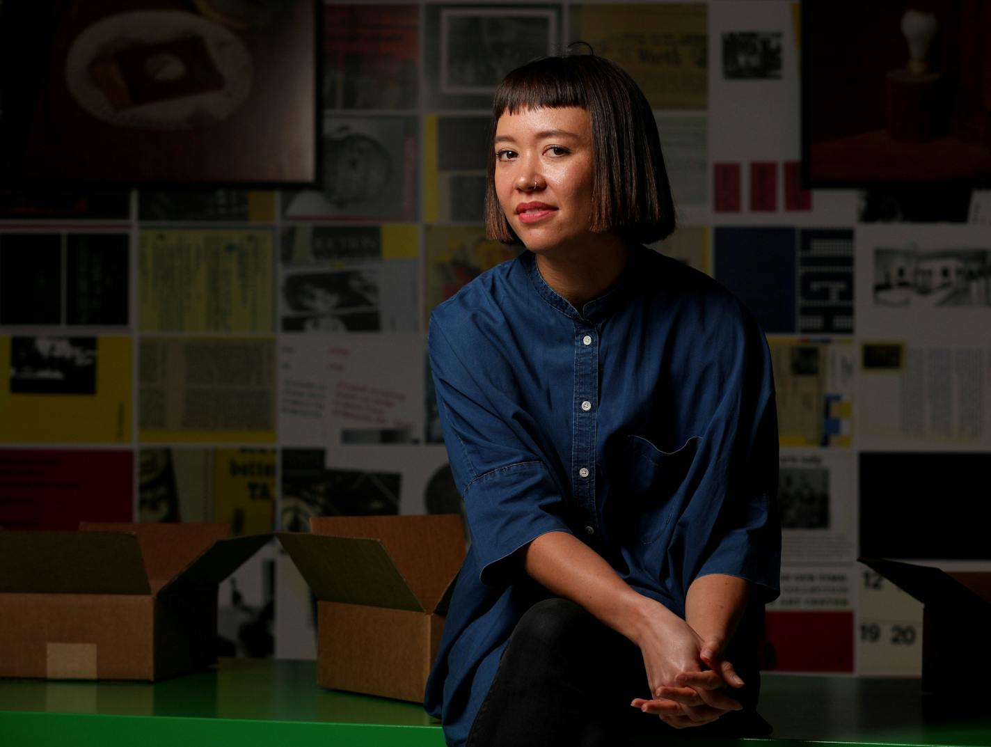 Nisa Mackie sat for a portrait in Gallery 7 at the Walker Art Center. ] ANTHONY SOUFFLE &#xef; anthony.souffle@startribune.com Nisa Mackie, director and curator of education and public programs at the Walker Art Center accompanied a group of Robbinsdale on their guided tour of the museum Wednesday, May 9, 2018 in Minneapolis.