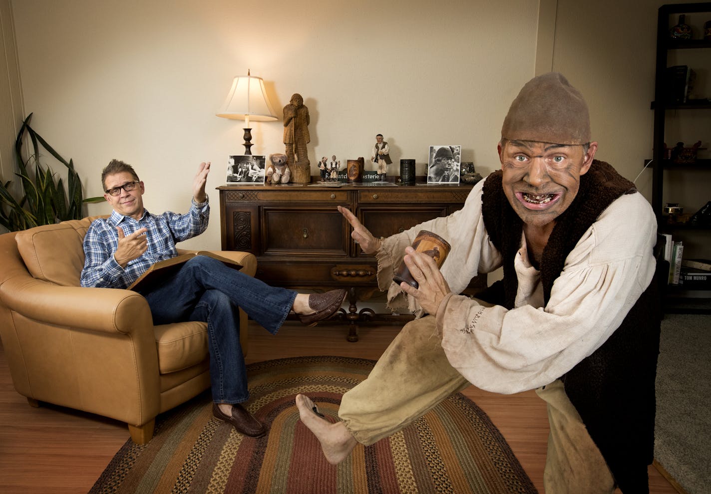 Carr Hagerman and his Renaissance Festival character Rat Catcher on August 19, 2016, in Richfield, Minn. ] RENEE JONES SCHNEIDER &#x2022; renee.jones@startribune.com DOUBLE EXPOSURE PHOTO ILLUSTRATION