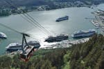 Cruise ships are shown near downtown Juneau on June 7, 2023, along the Gastineau Channel, in Alaska.