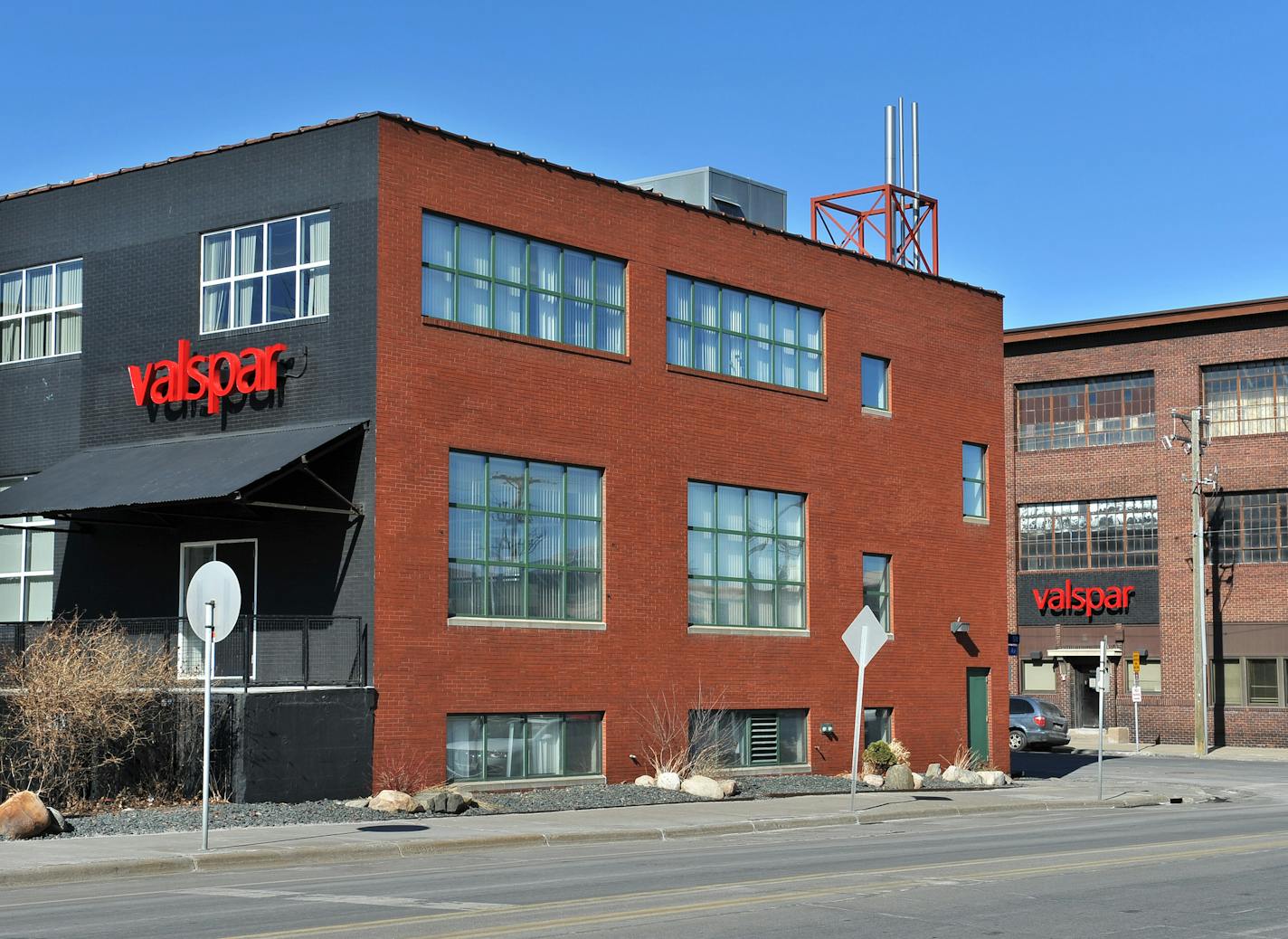 Valspar buildings at 11th Avenue and Third Street South in Minneapolis.