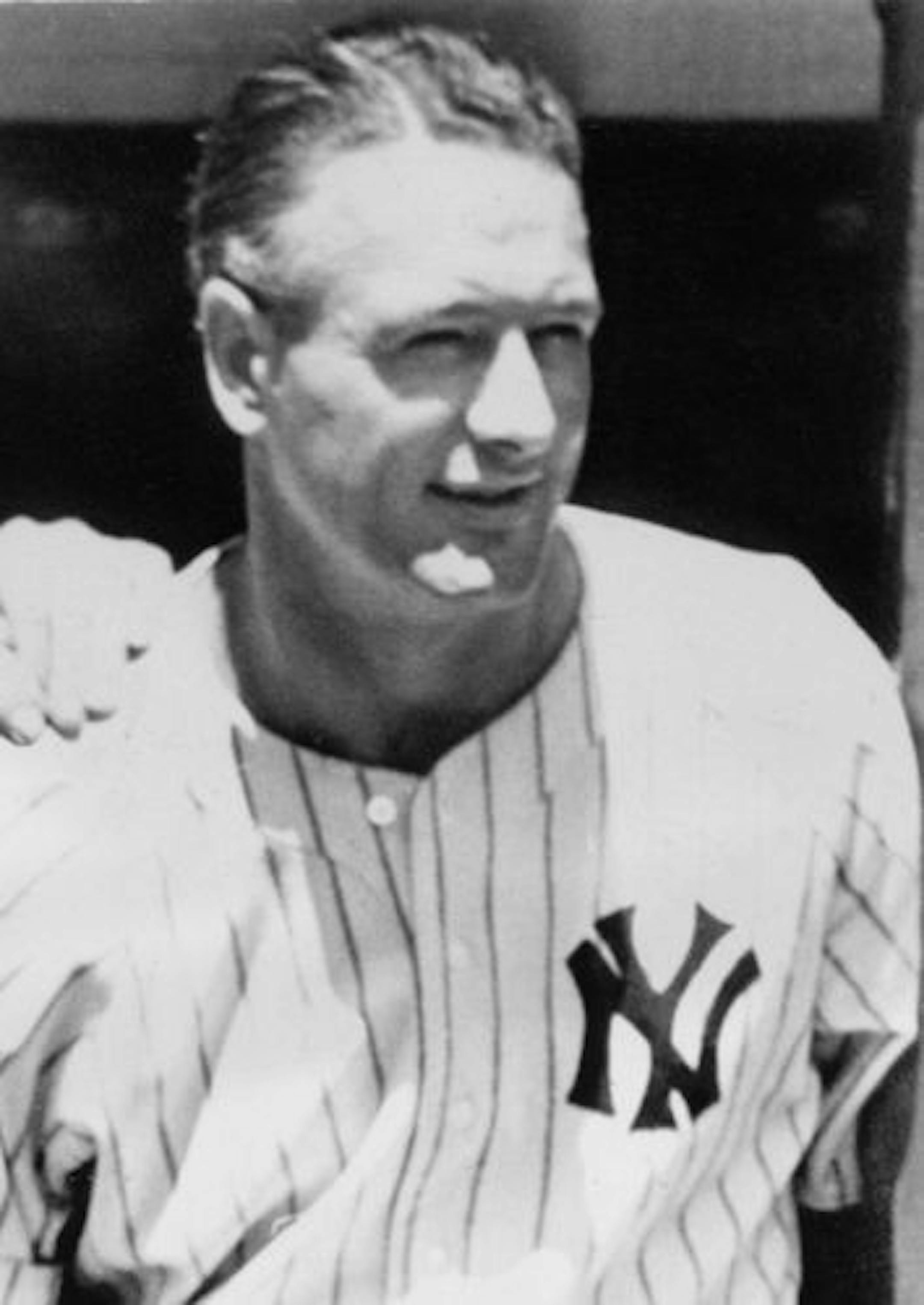 Lou Gehrig, legendary New York Yankees baseball star.
