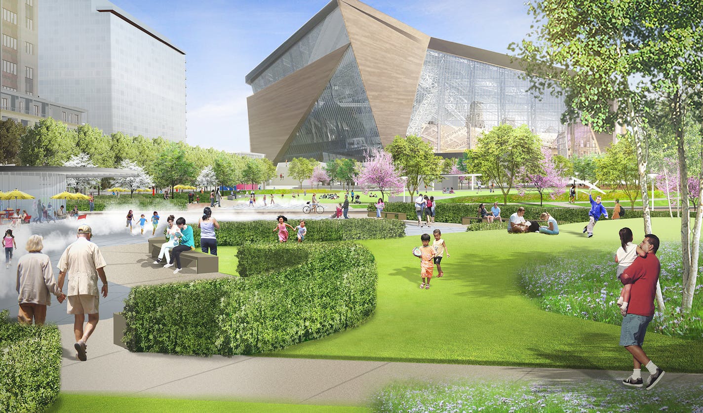 Downtown East Commons Ground 4 - Courtesy of Hargreaves Associates and the City of Minneapolis