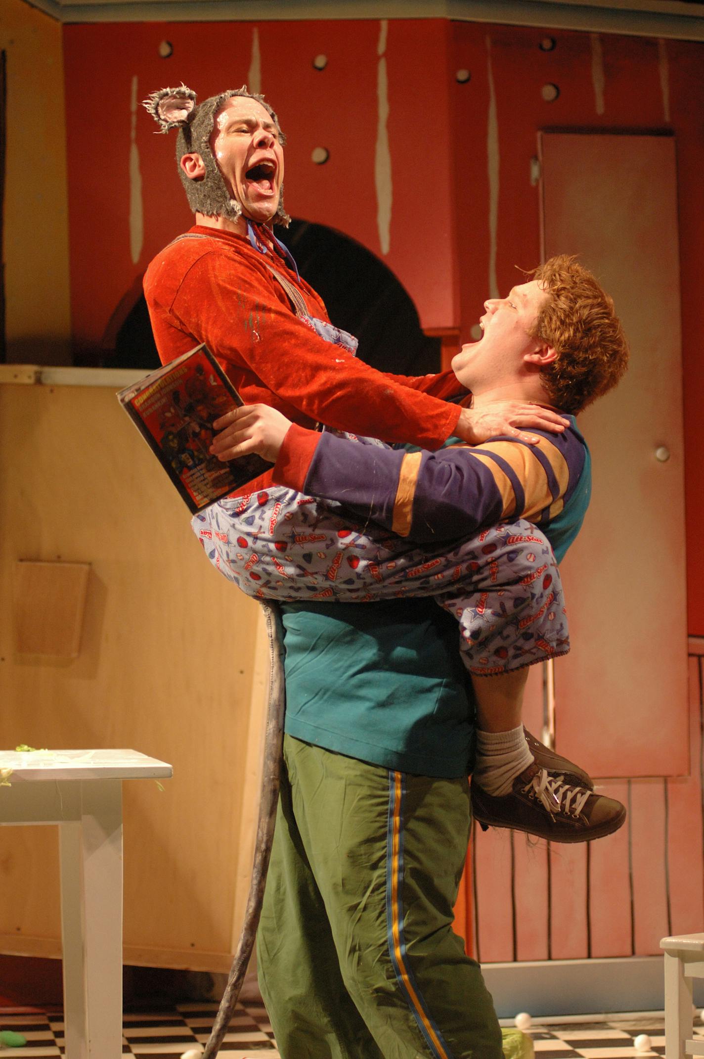 Photo by Dan Norman featuring Dean Holt and Reed Sigmund in "If You Give a Mouse a Cookie" at Children's Theatre