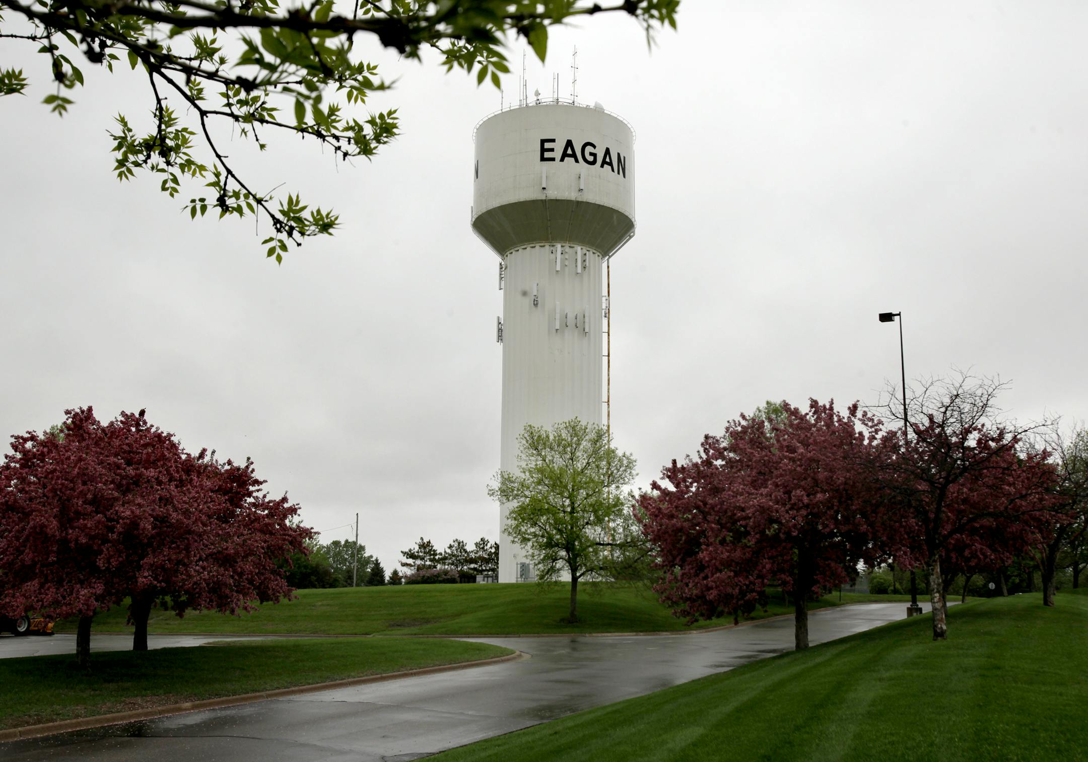 Eagan is exploring options for its oldest water tower at 420 Towerview Road, which hasn't stored water for several years, but generates significant revenue as a cell phone antenna. It needs to be rehabbed, but the cost is very high -- higher than tearing it down and building another cell phone tower. The issue is whether the water tower is a landmark that's worth preserving. Eagan, MN on May 22, 2013. ] JOELKOYAMA‚Ä¢joel koyama@startribune.com MAGIC SAXO NUMBER IS 970856 Eagan i
